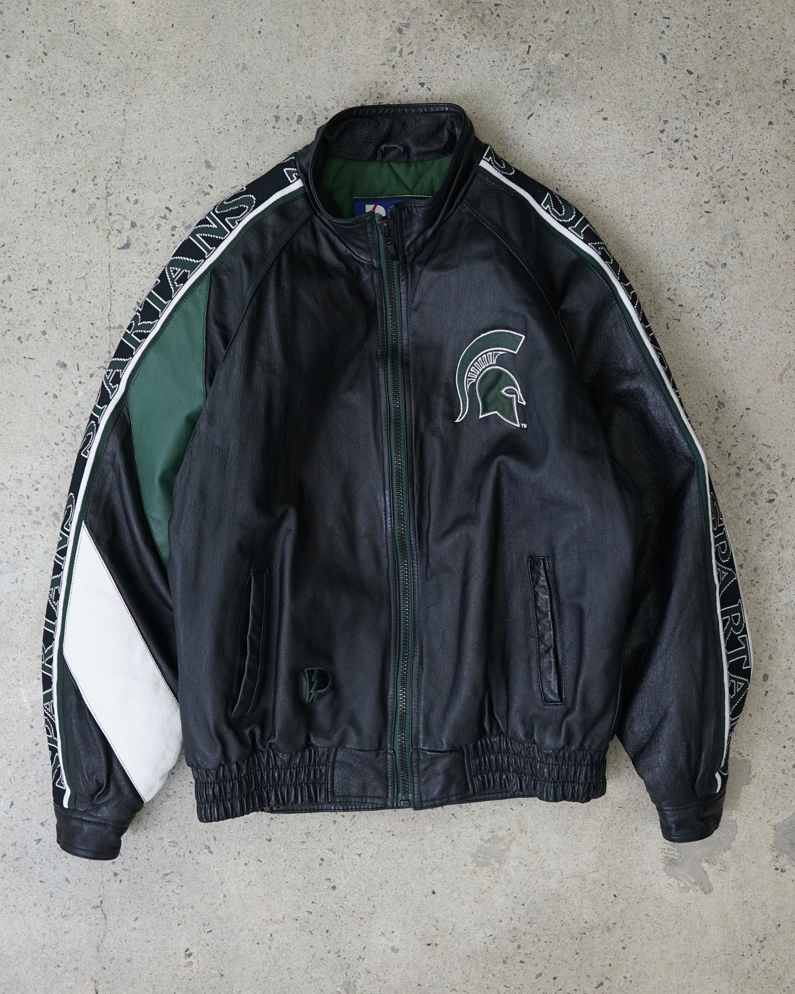 spartans leather jacket - medium