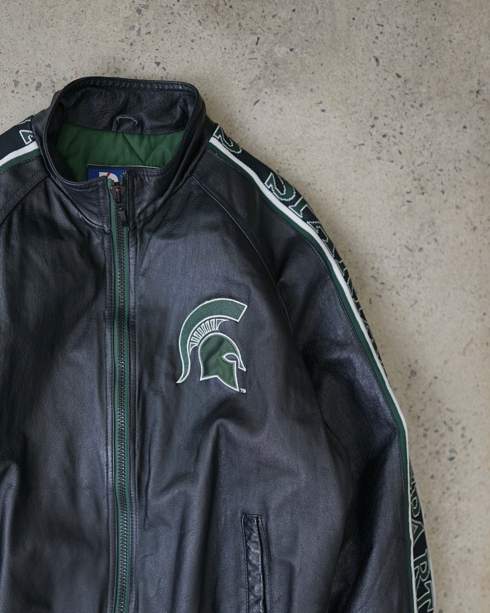 spartans leather jacket - medium