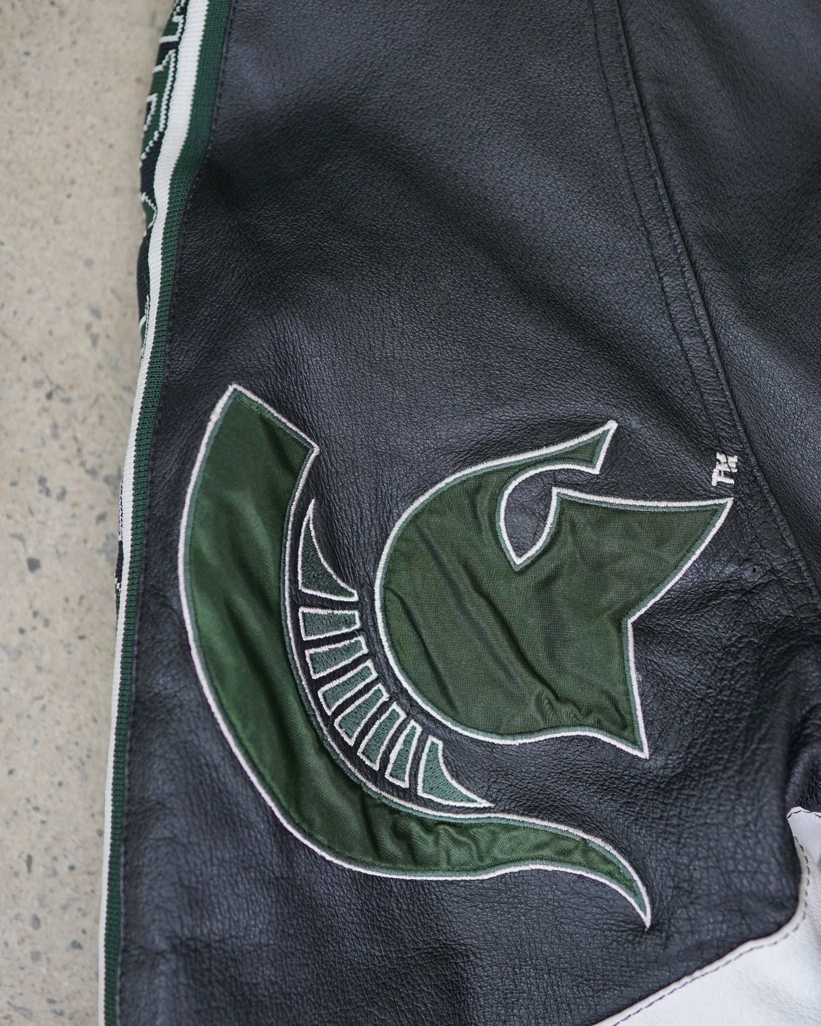 spartans leather jacket - medium