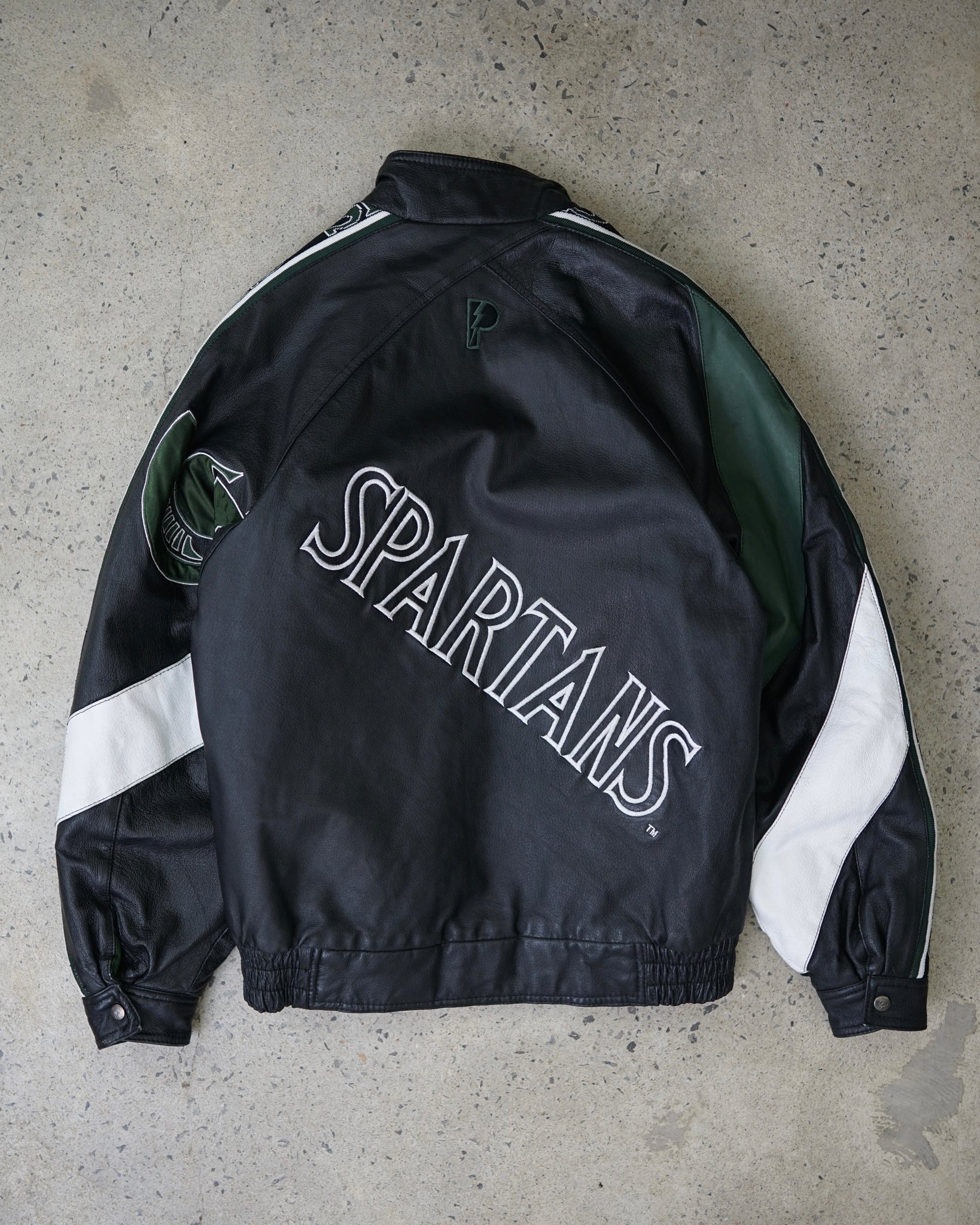 spartans leather jacket - medium