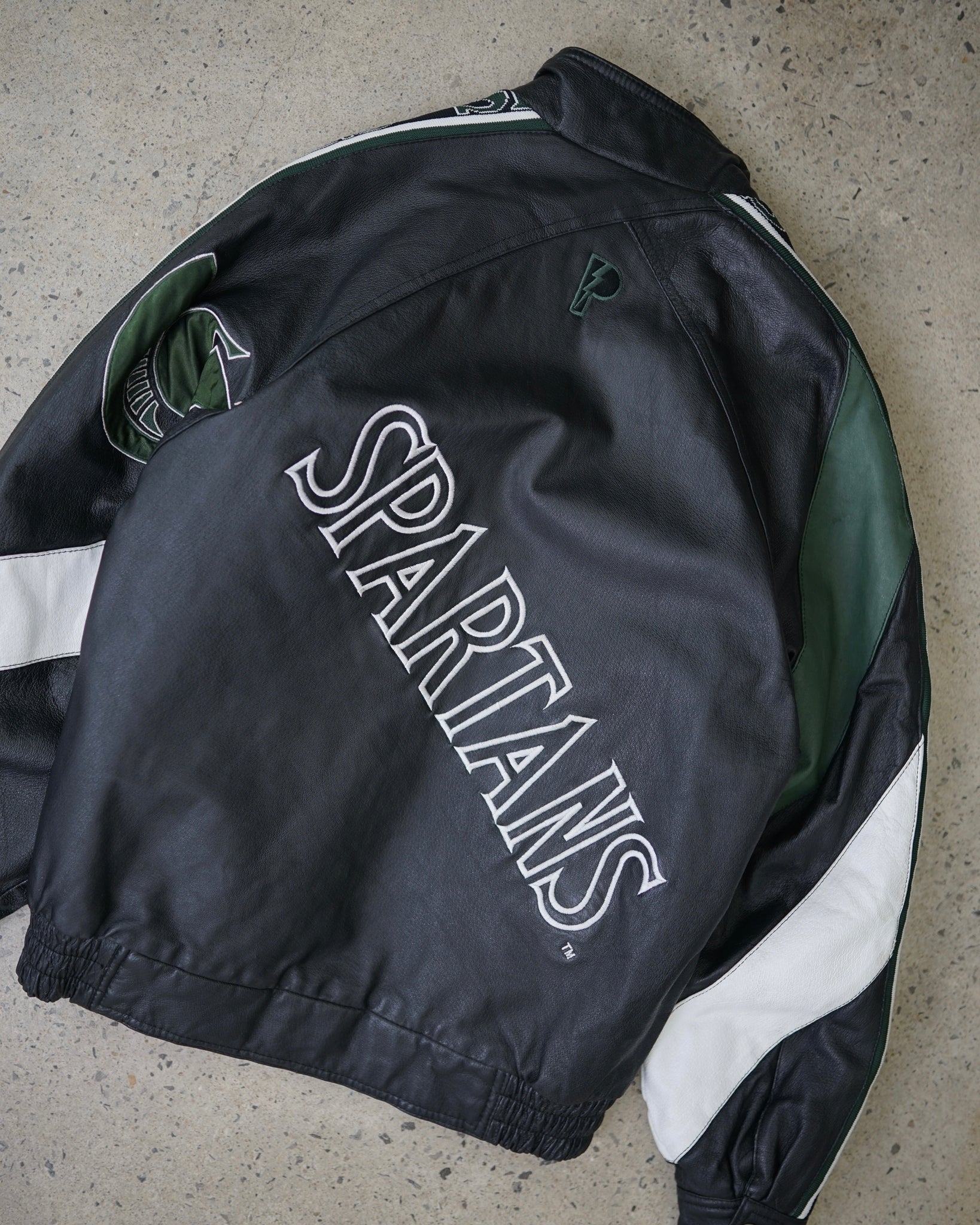 spartans leather jacket - medium