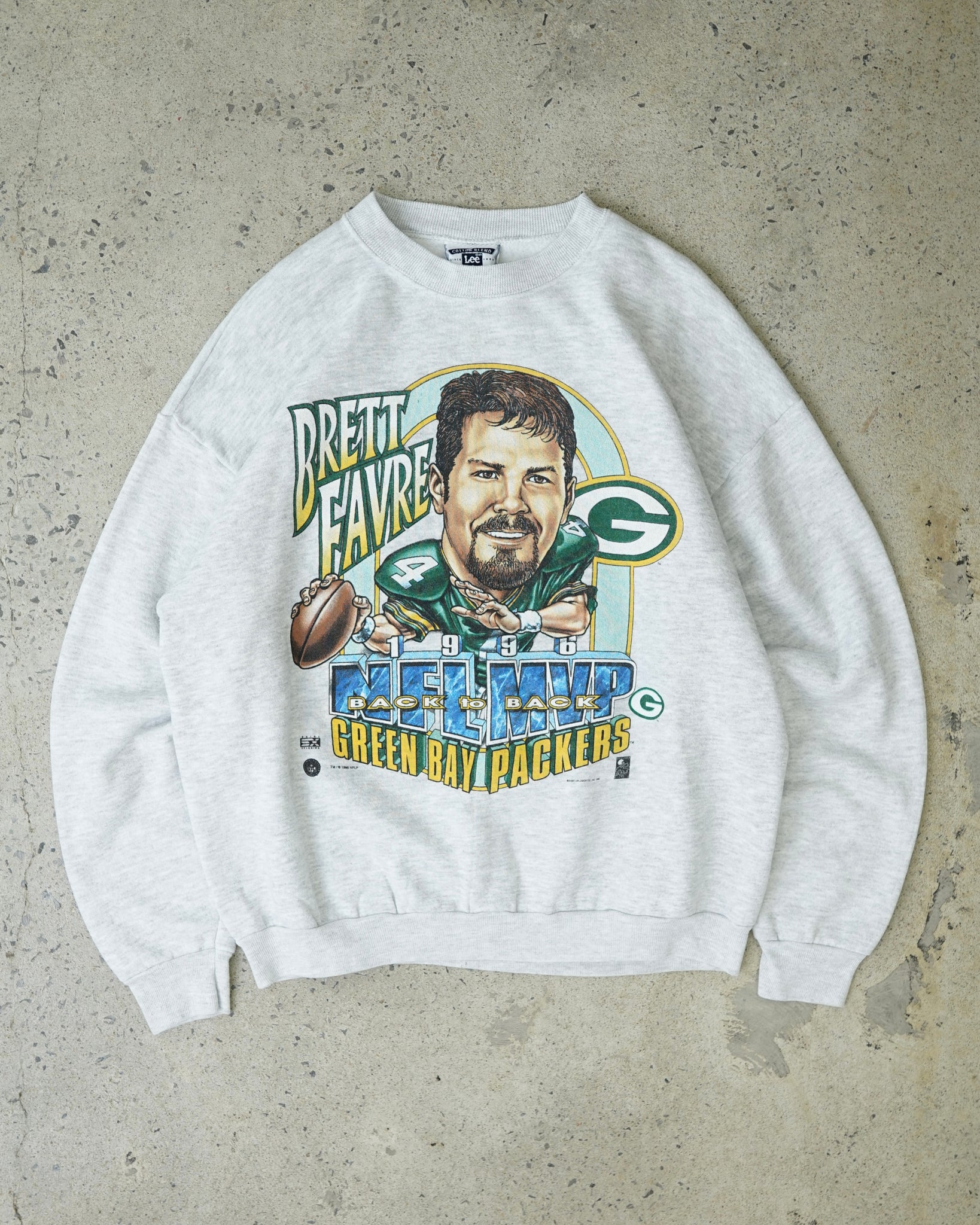 brett favre greenbay packers 1996 crewneck - large