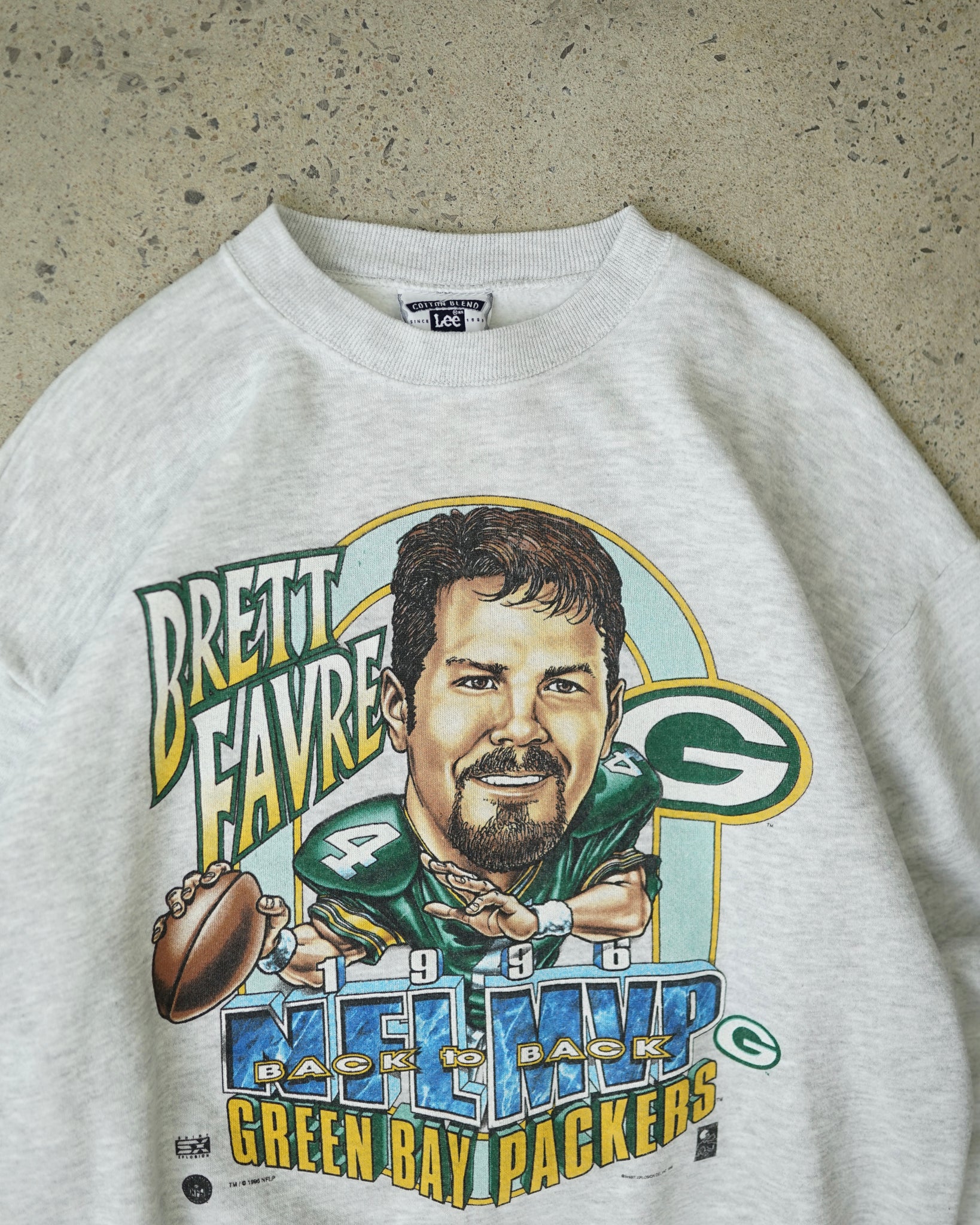 brett favre greenbay packers 1996 crewneck - large