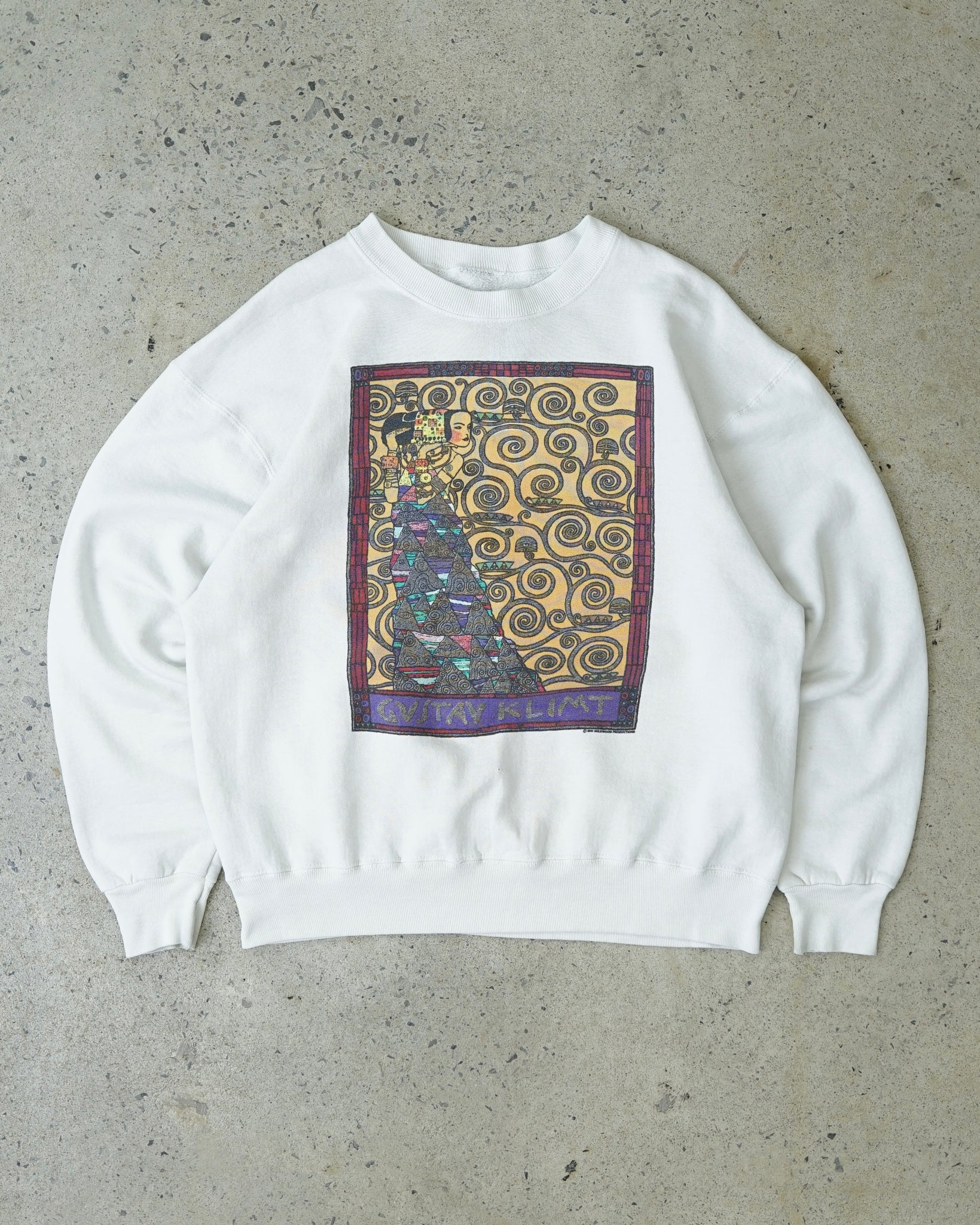 gustav klimt art crewneck - medium