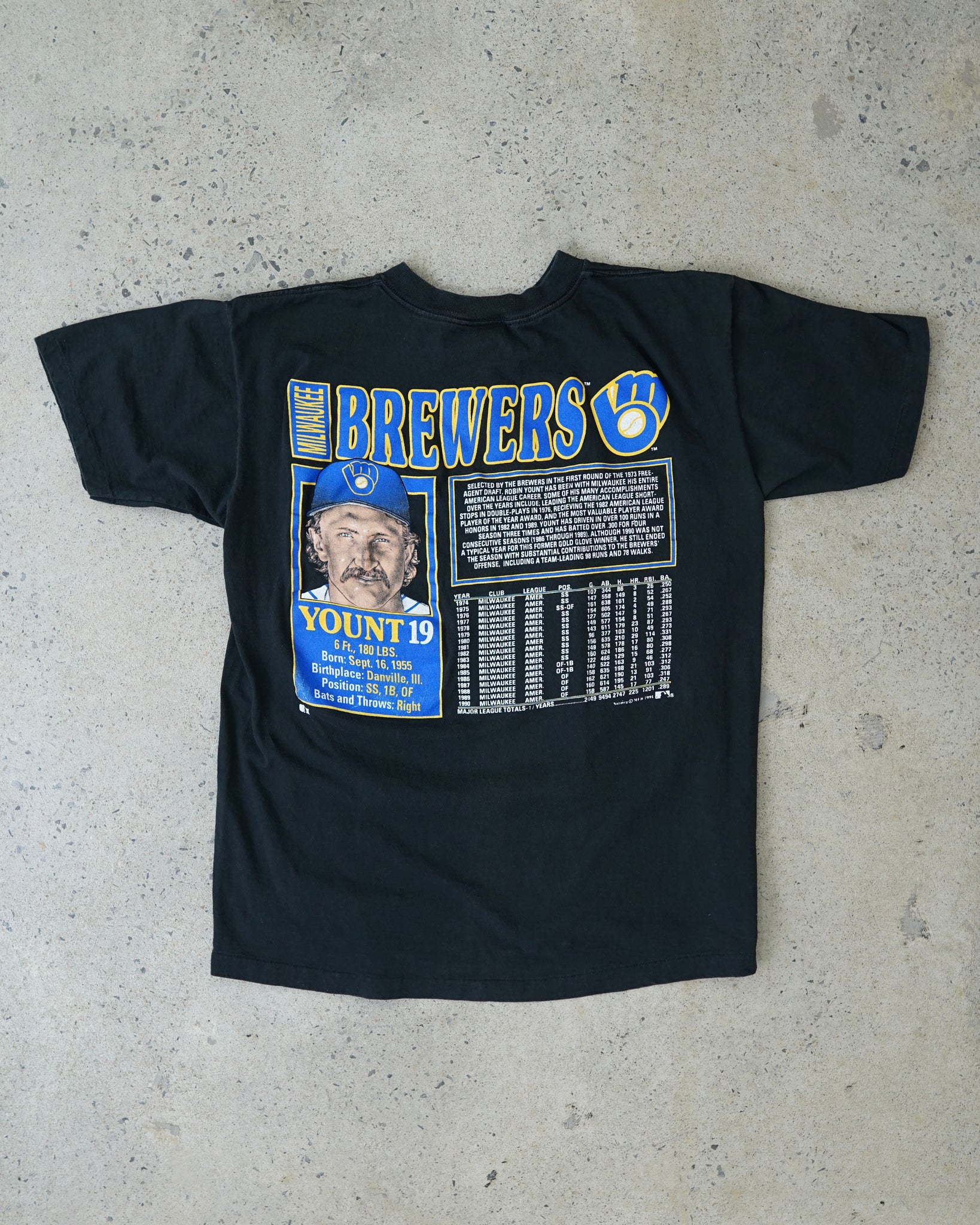 robin yount milwaukee brewers mlb t-shirt