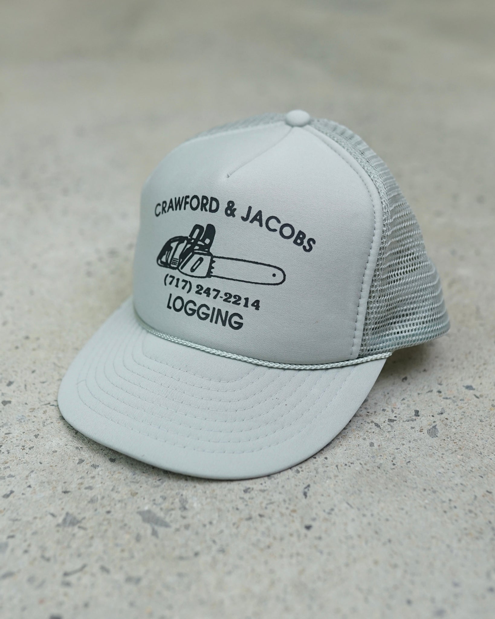 crawford & jacobs trucker hat