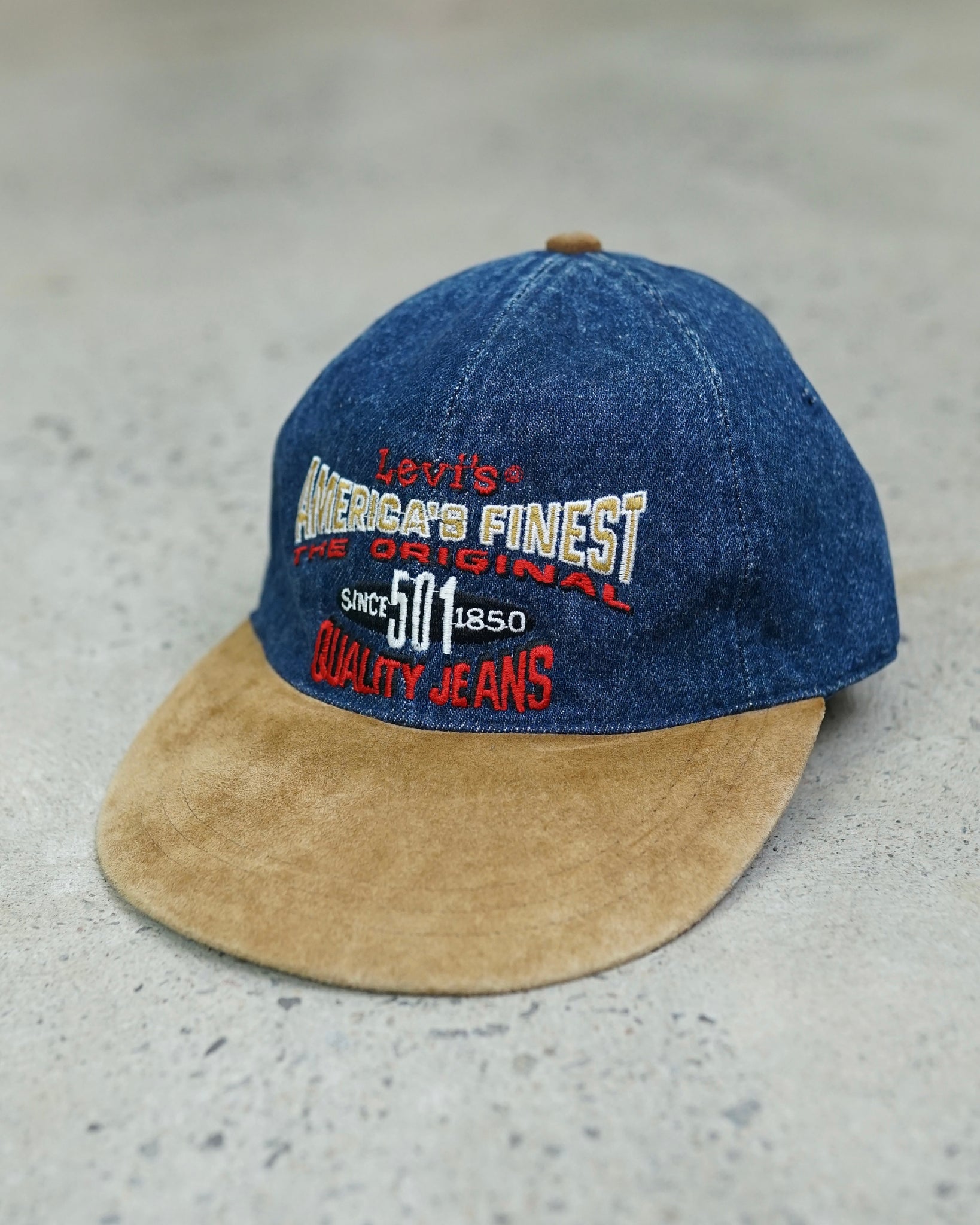 levi's denim strapback hat