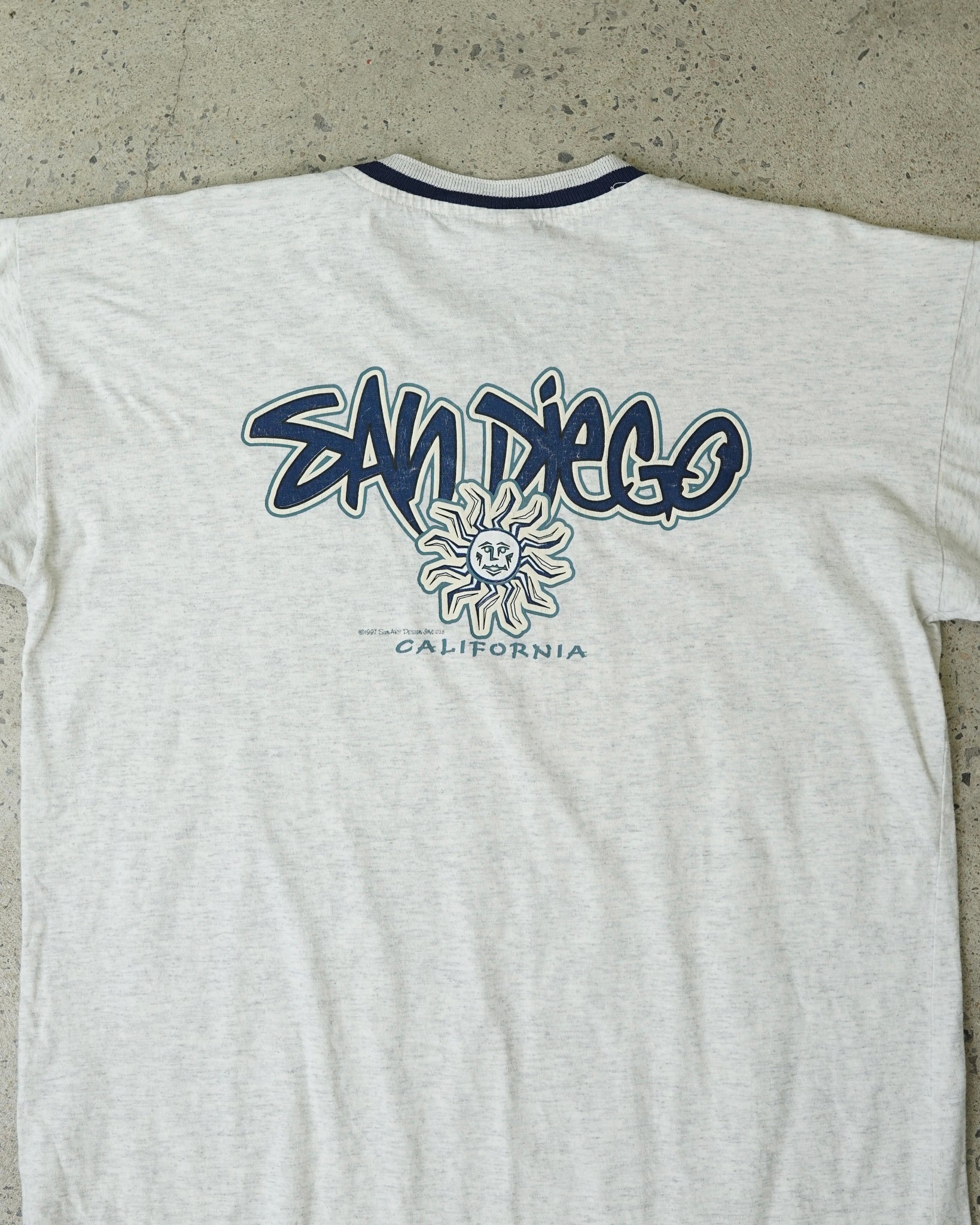 san diego california 1997 ringer t-shirt