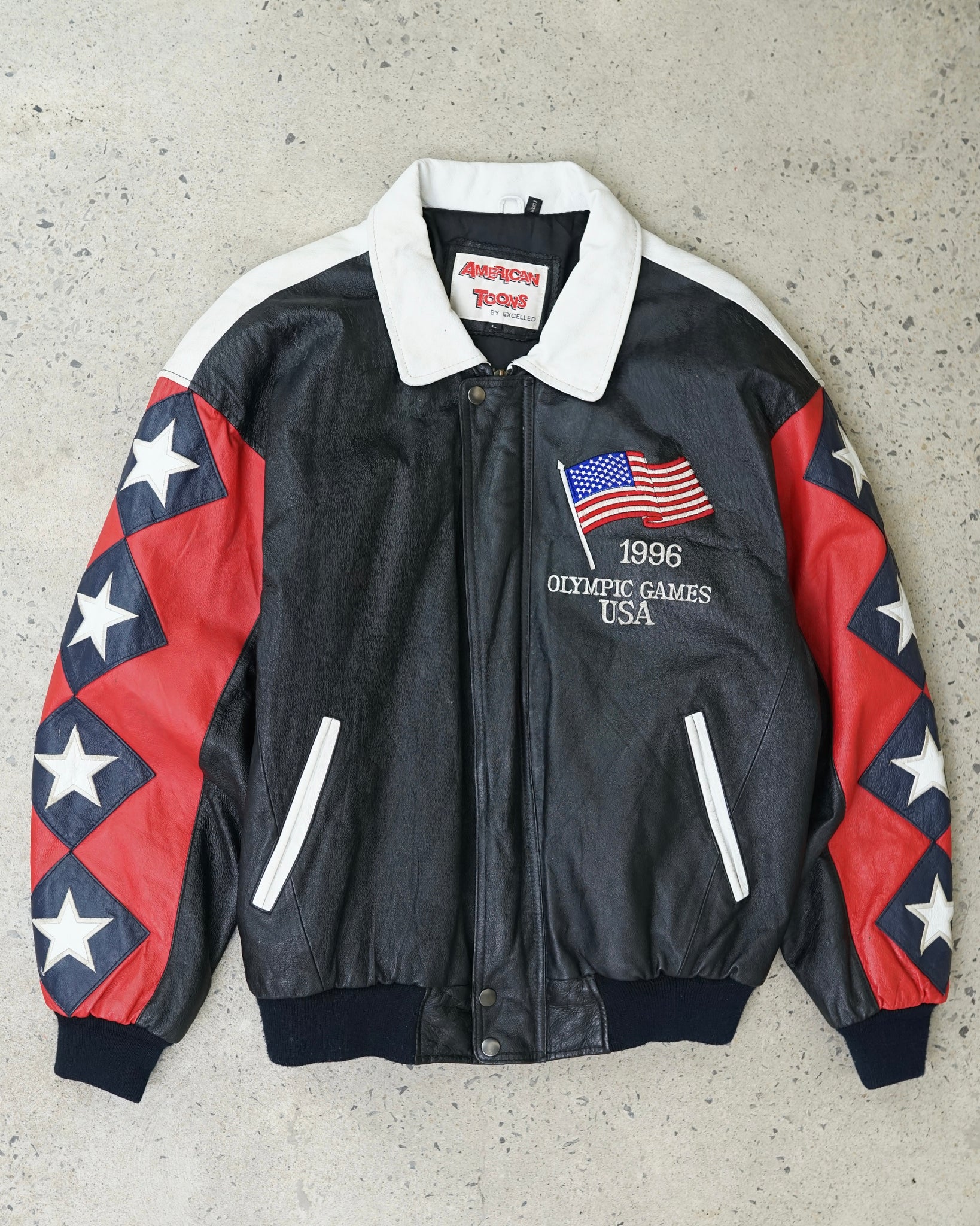 atlanta usa olympic 1996 leather jacket - M/L