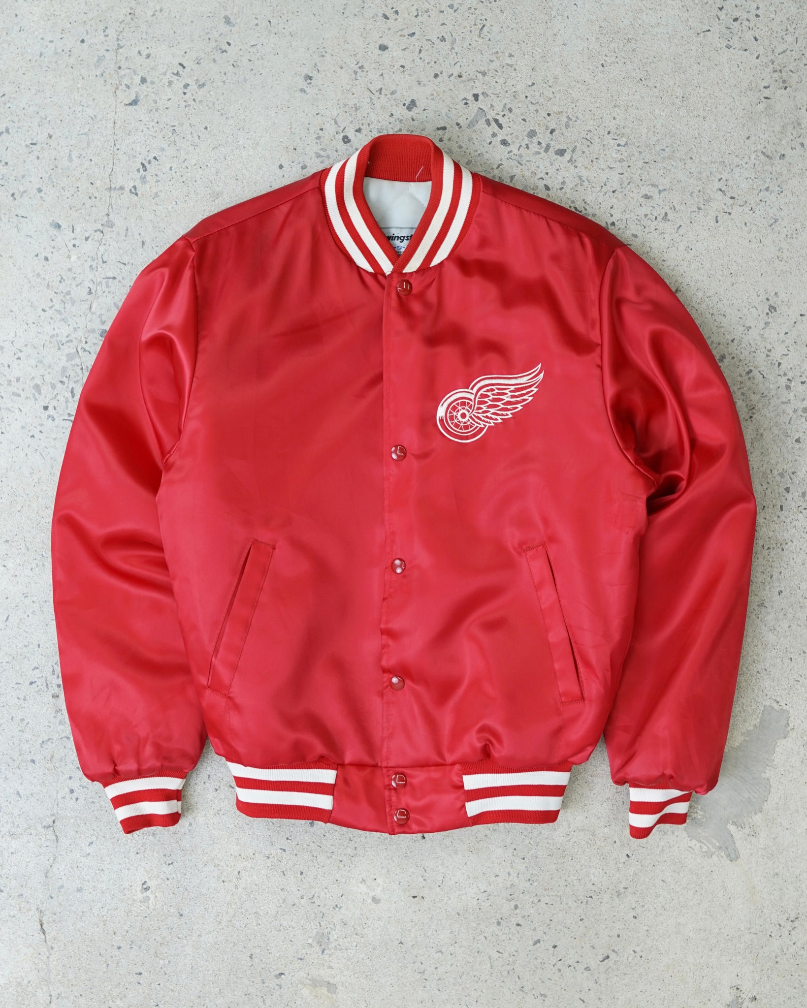 red wings detroit satin jacket - small