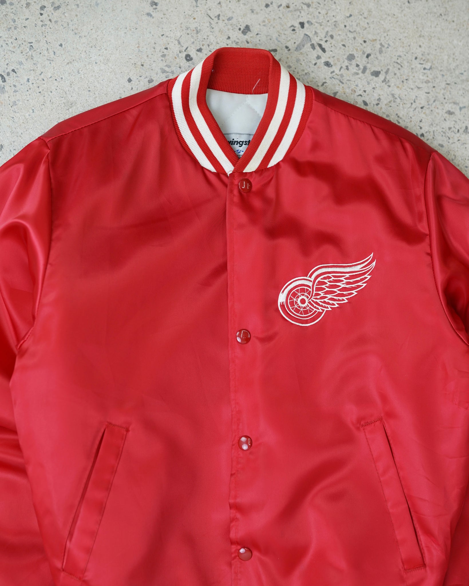 red wings detroit satin jacket - small