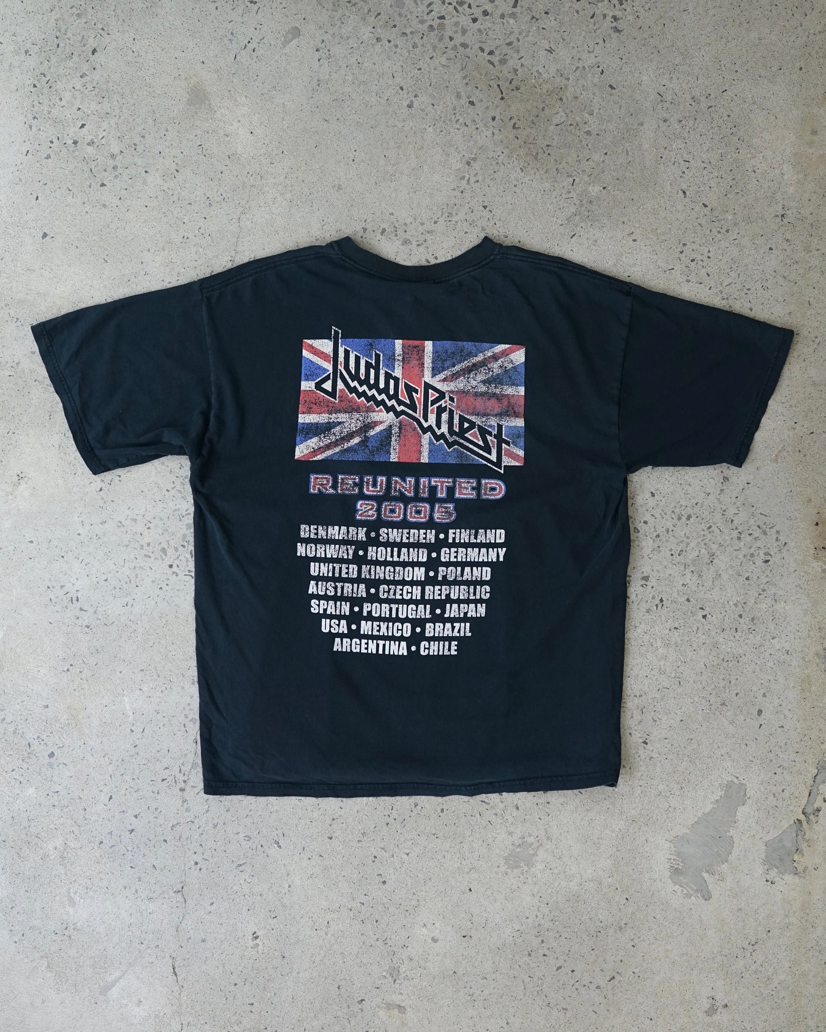 judas priest british steel 2005 tour band t-shirt