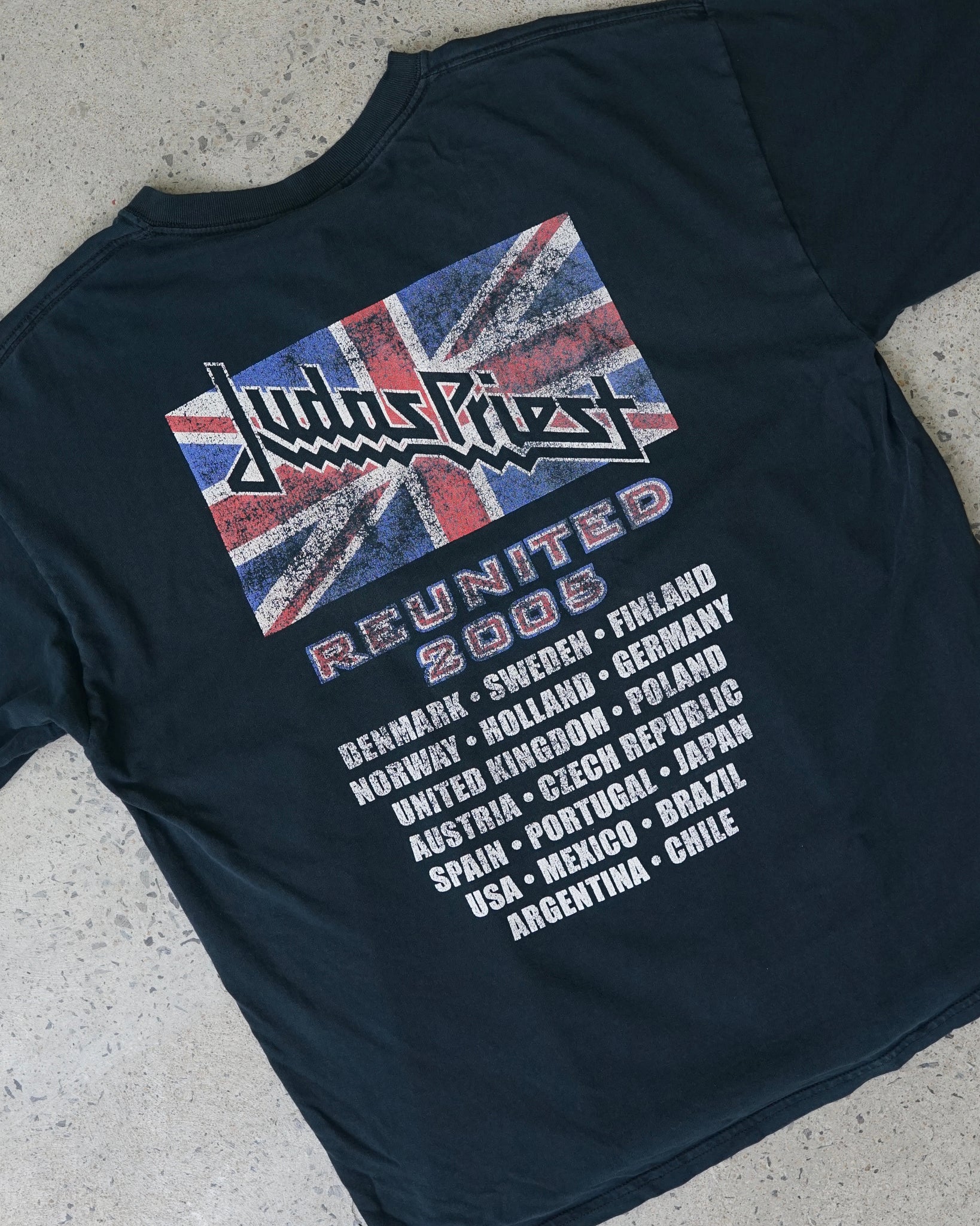 judas priest british steel 2005 tour band t-shirt
