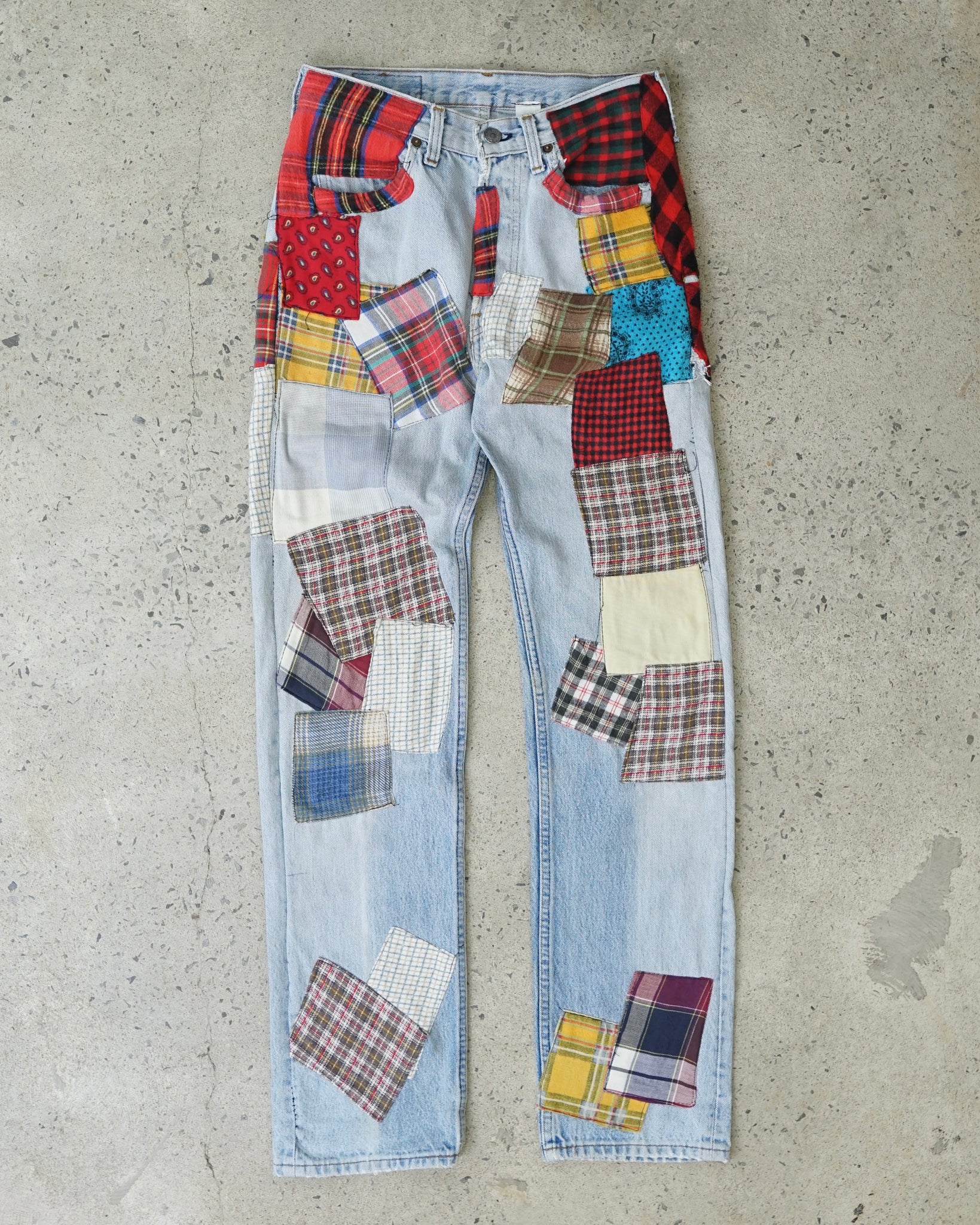 levi's patchwork jeans