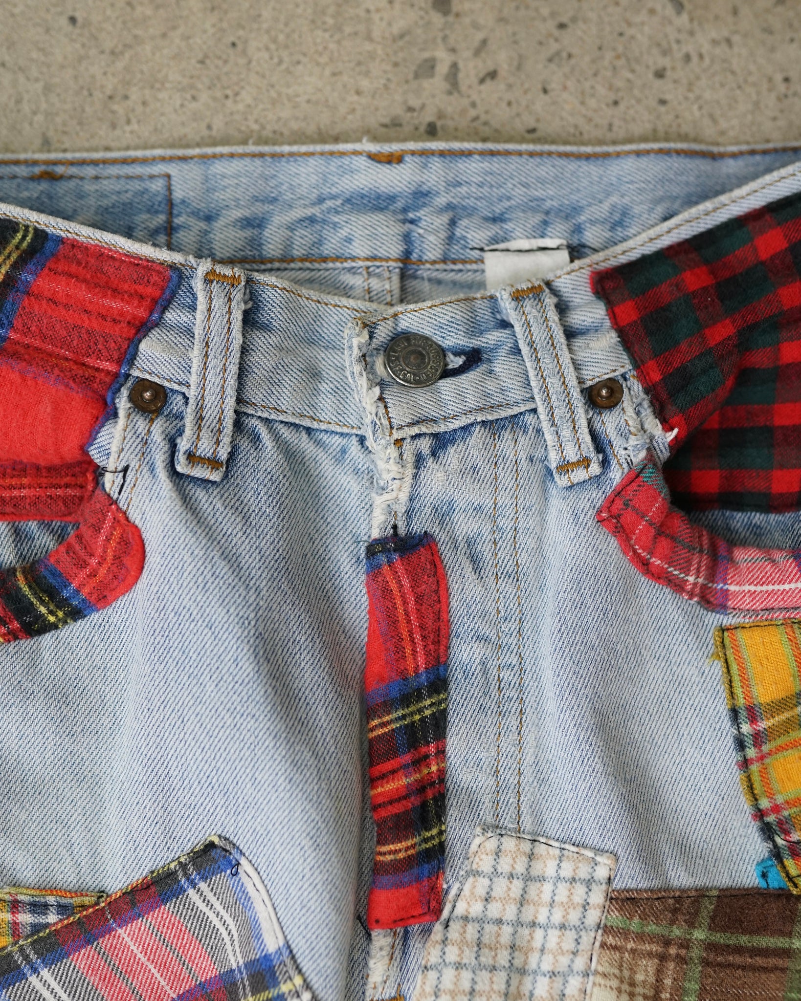 levi's patchwork jeans