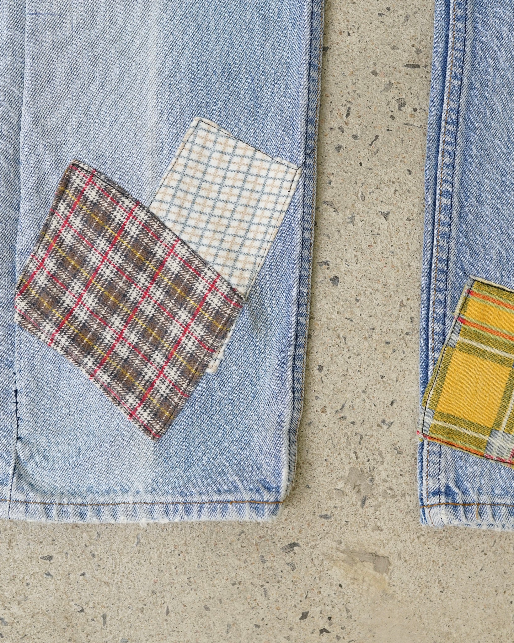 levi's patchwork jeans