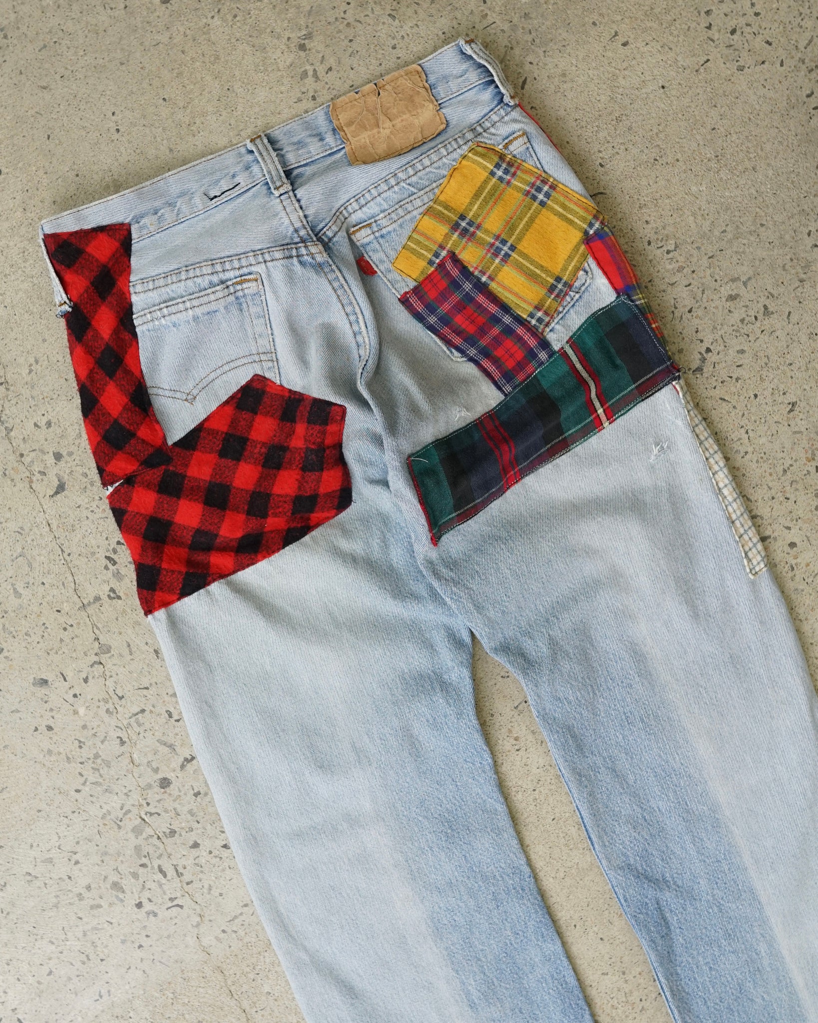 levi's patchwork jeans