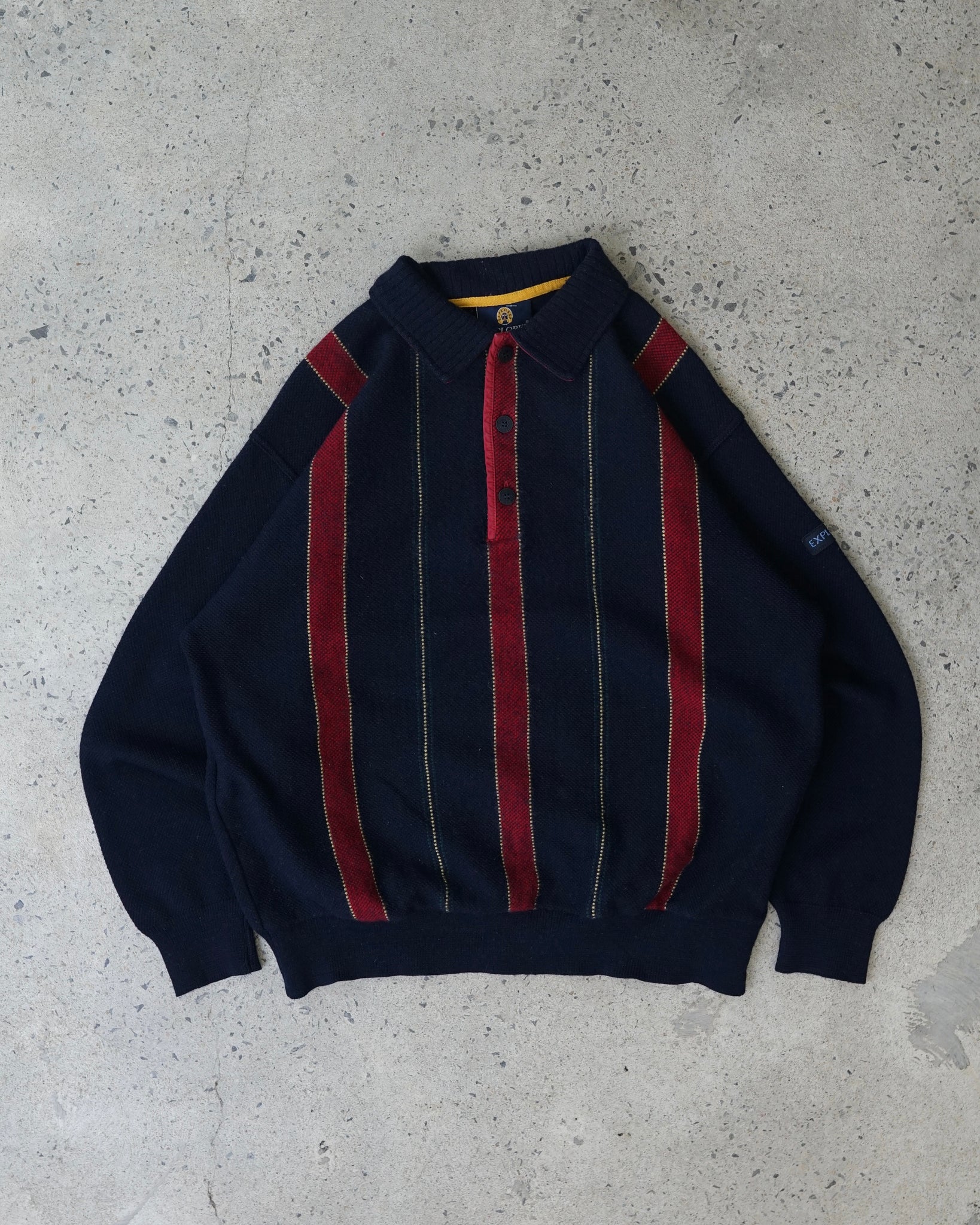 explorer knit polo sweater