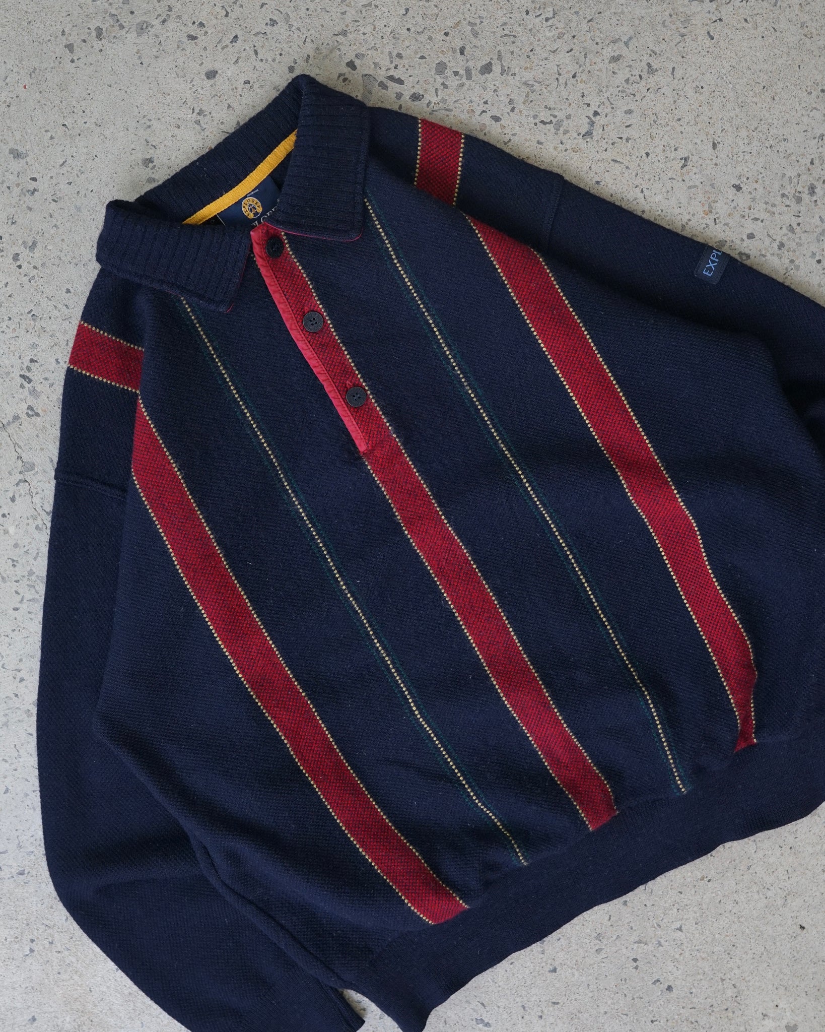 explorer knit polo sweater