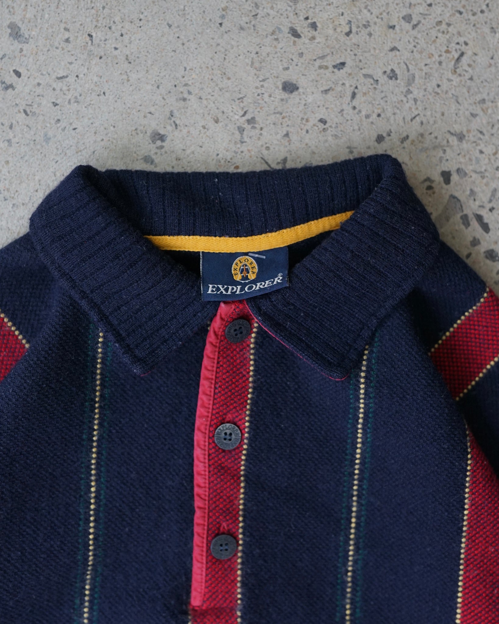 explorer knit polo sweater