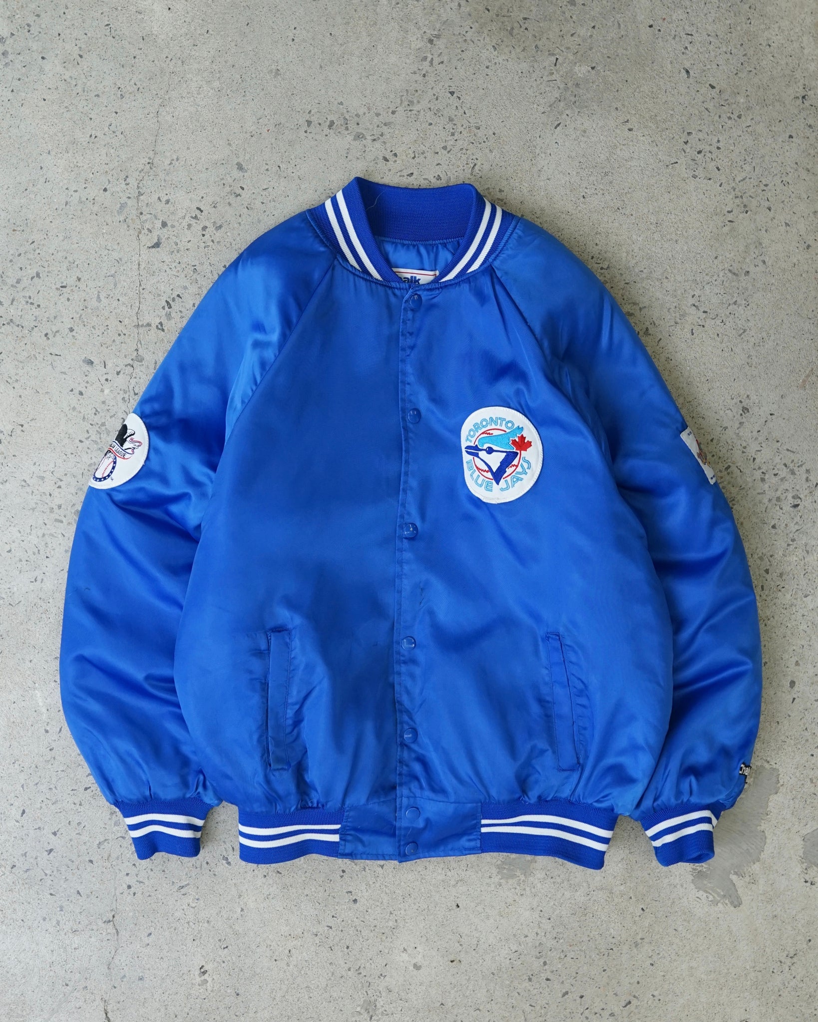toronto blue jays 1992 champions satin bomber jacket