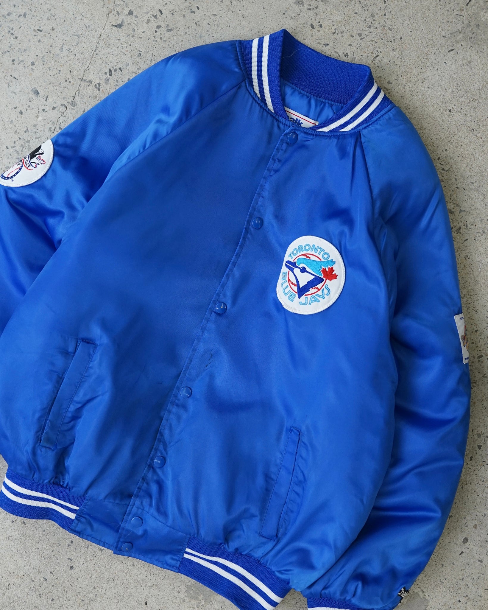 toronto blue jays 1992 champions satin bomber jacket