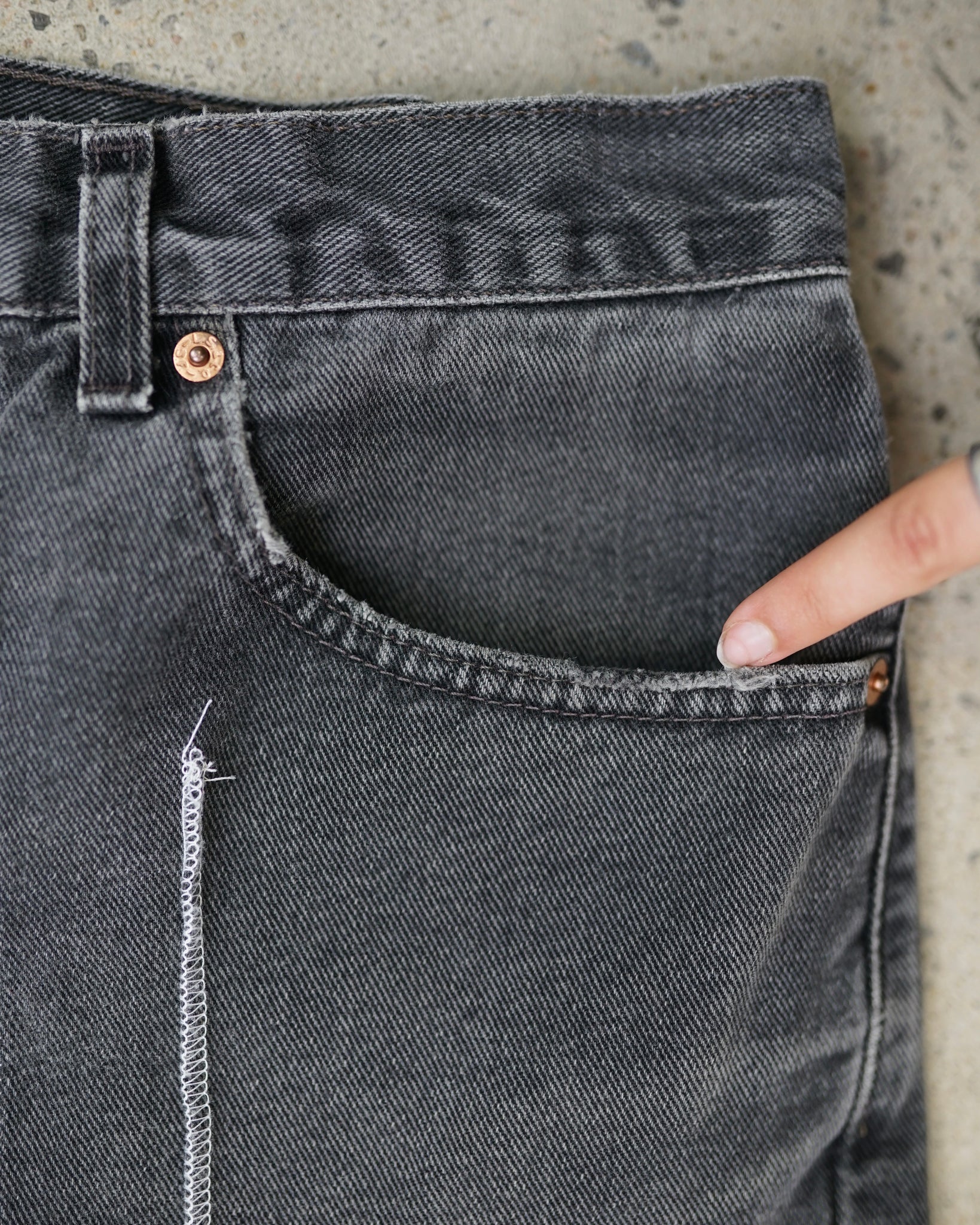 reworked levi's 505 shorts - 32