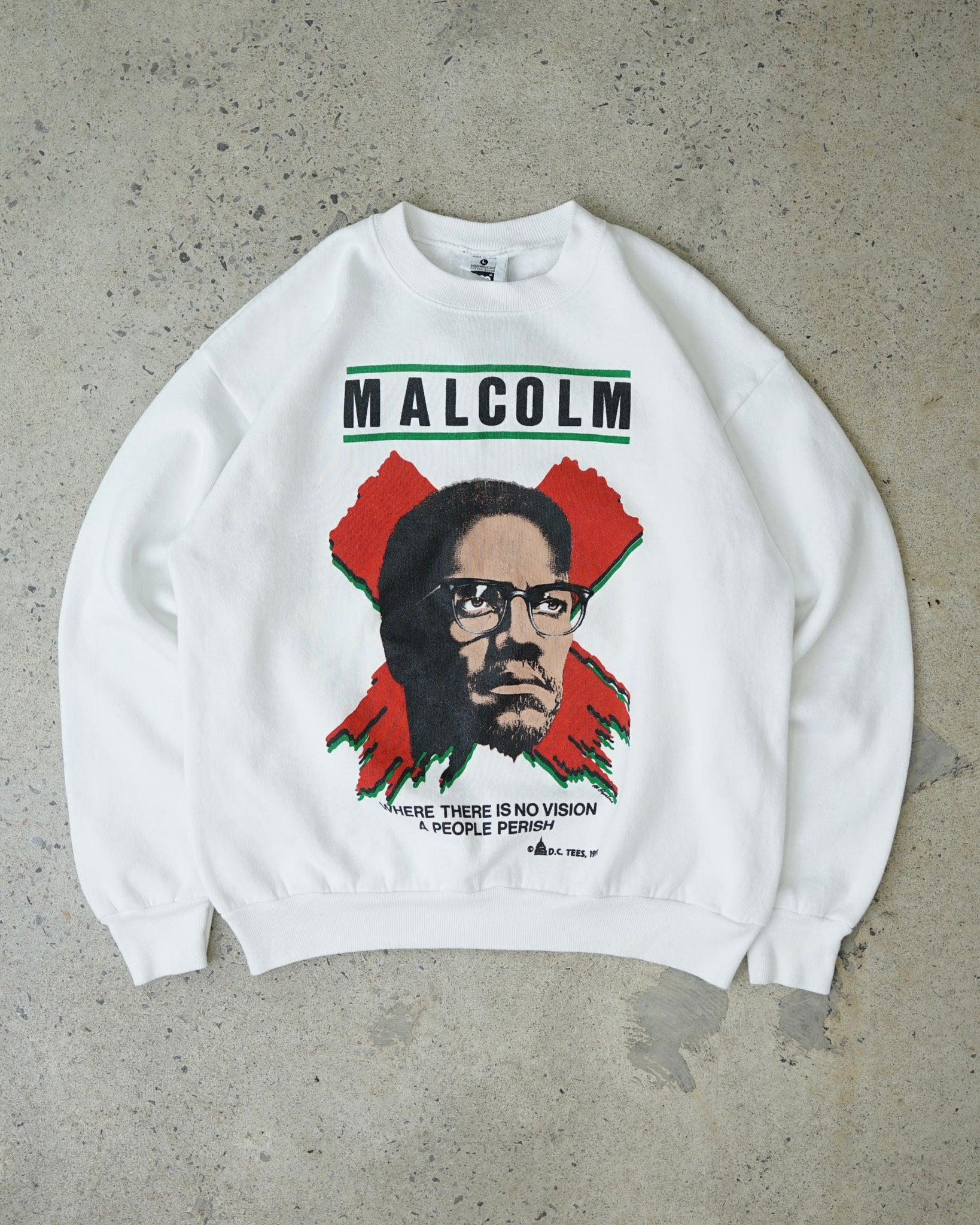 malcolm x crewneck - boxy small