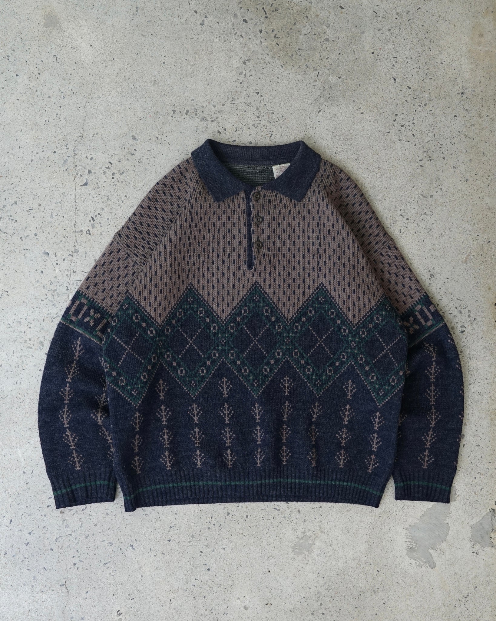 vintage polo knit sweater