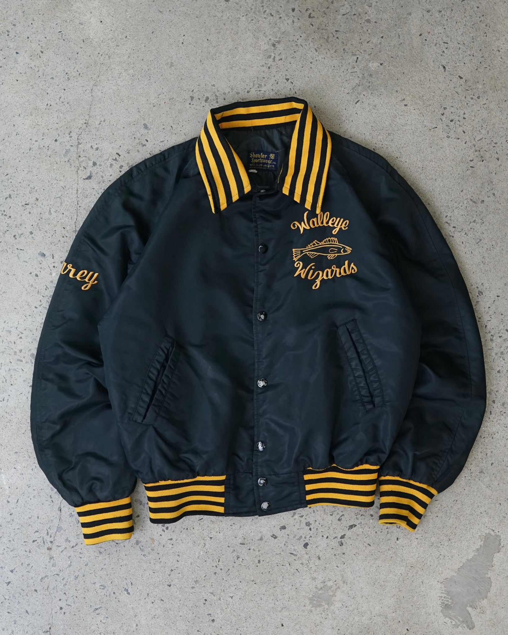 walleye wizards satin bomber jacket