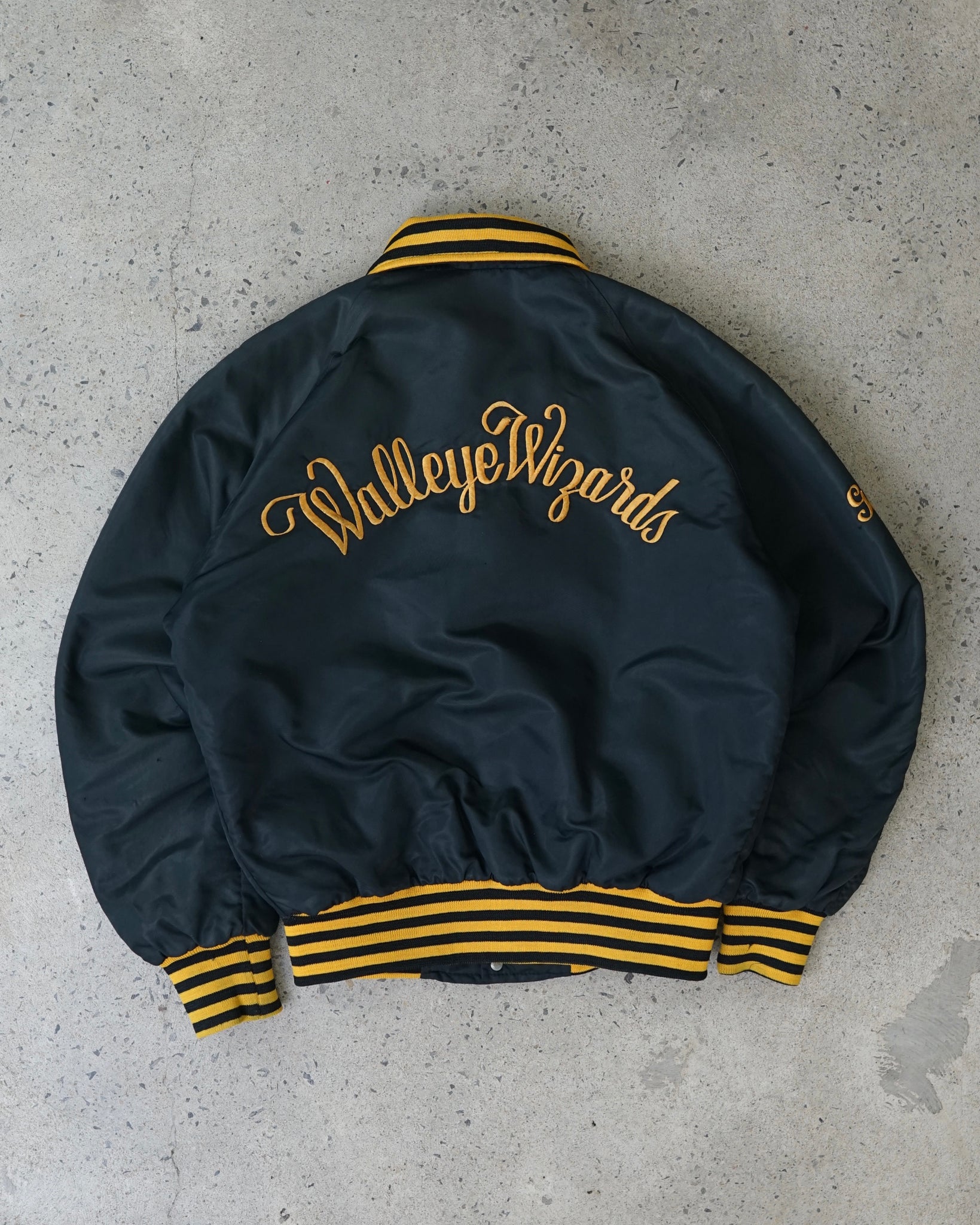 walleye wizards satin bomber jacket