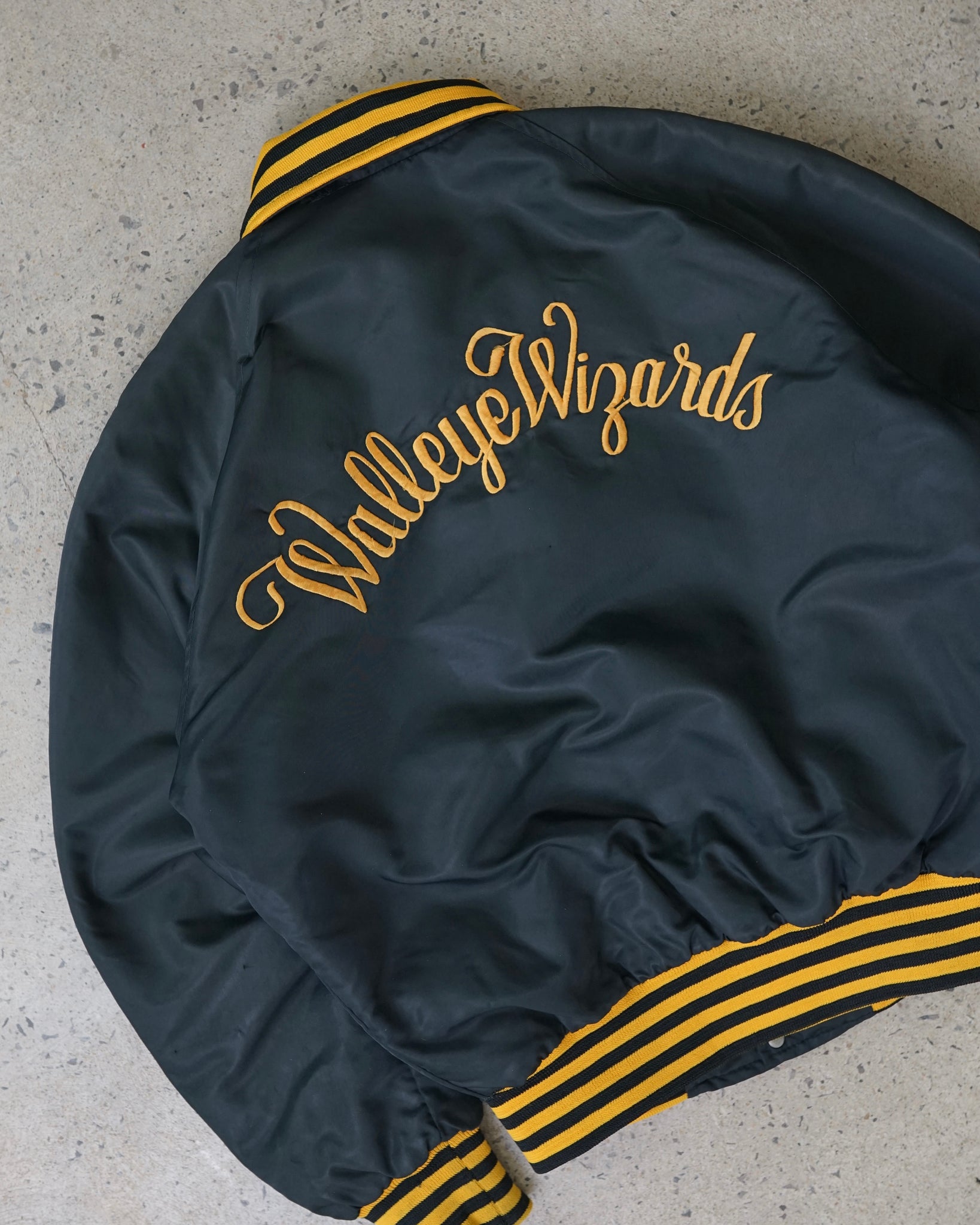 walleye wizards satin bomber jacket