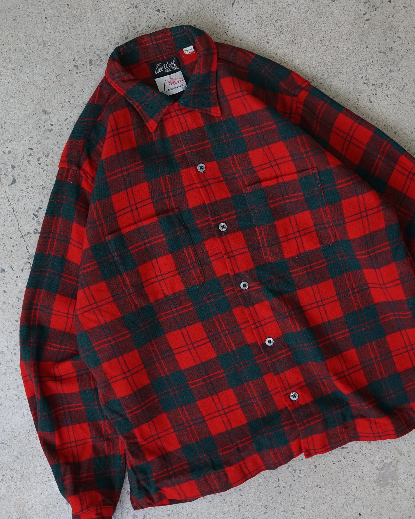 Leisurewear plaid wool flannel