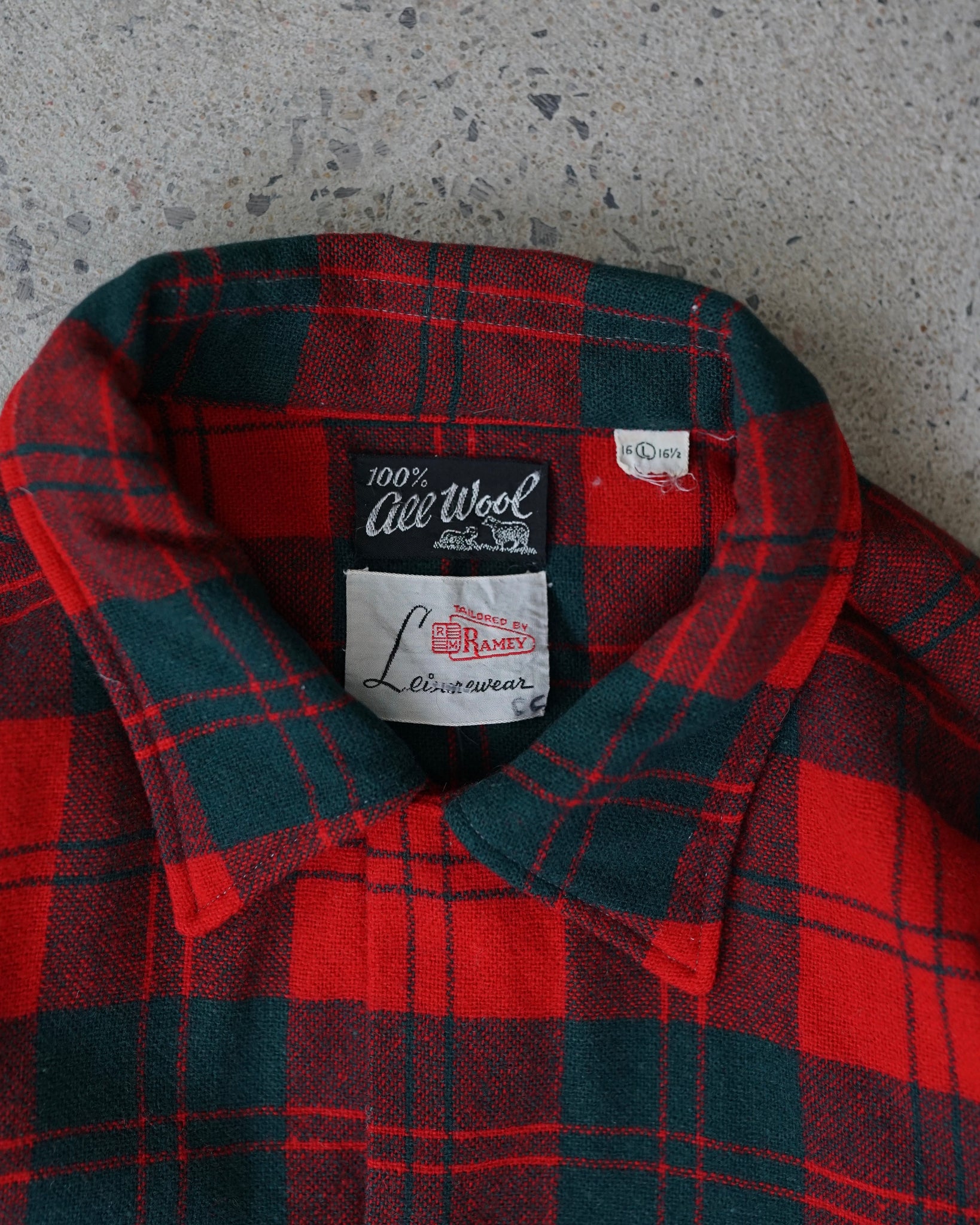 Leisurewear plaid wool flannel