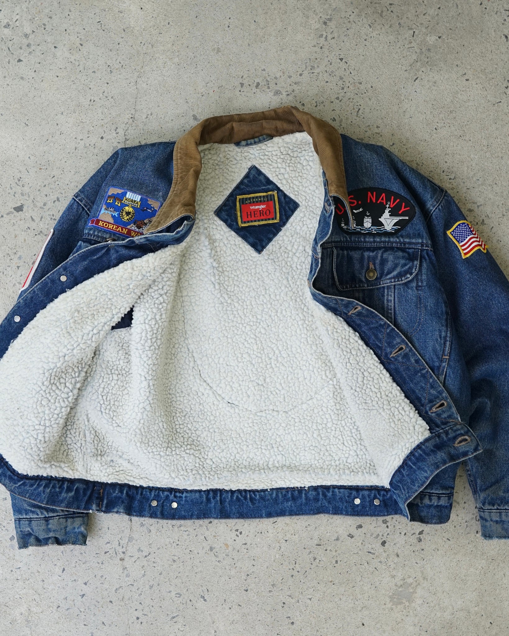 wrangler u.s. navy denim jacket
