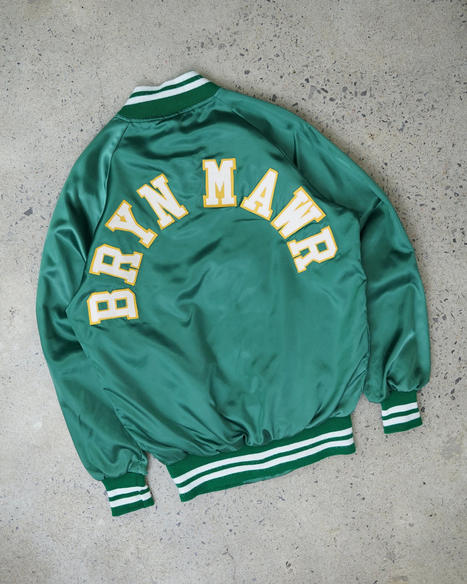 bryn mawr bomber satin jacket - small