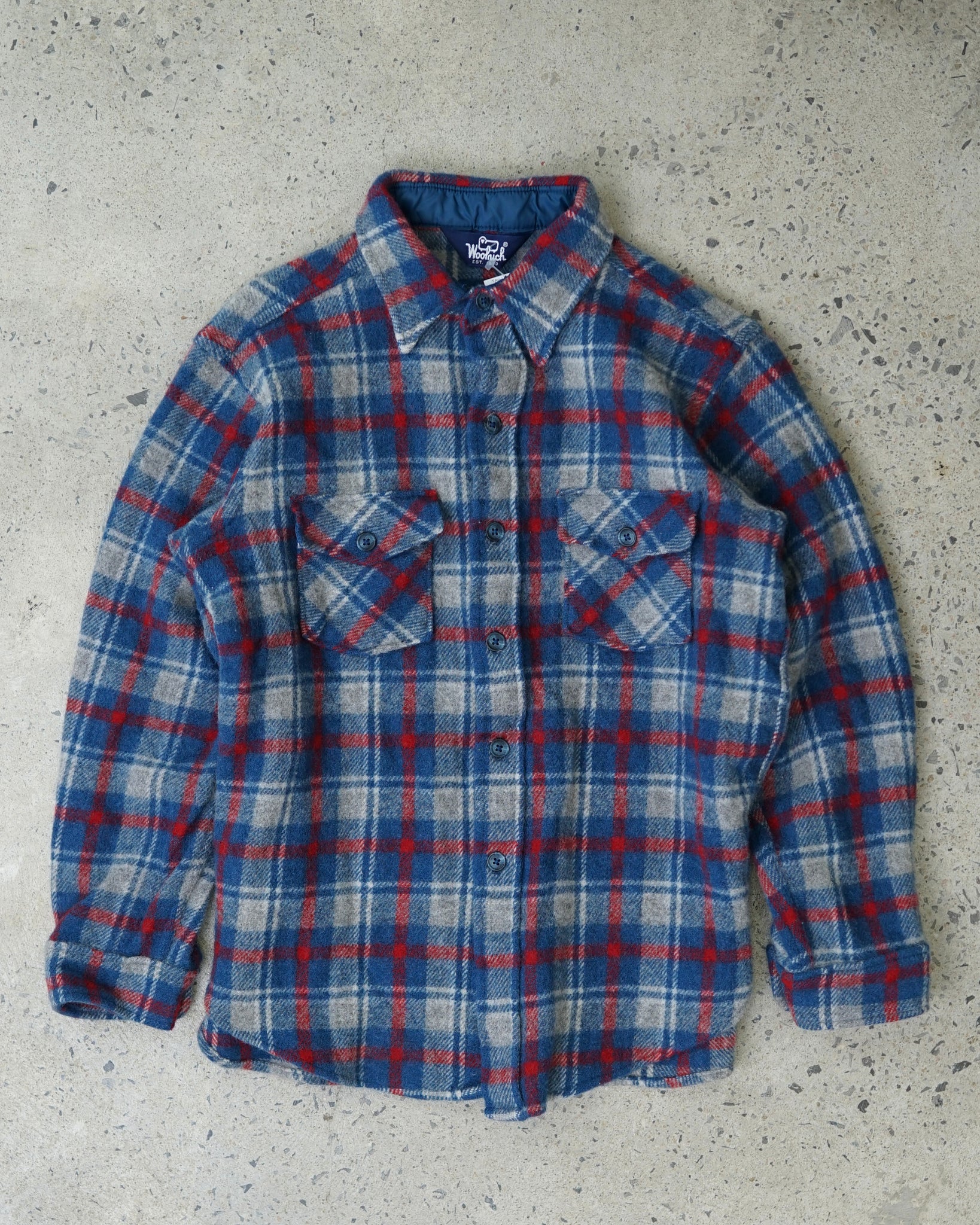 woolrich button up flannel shirt - small