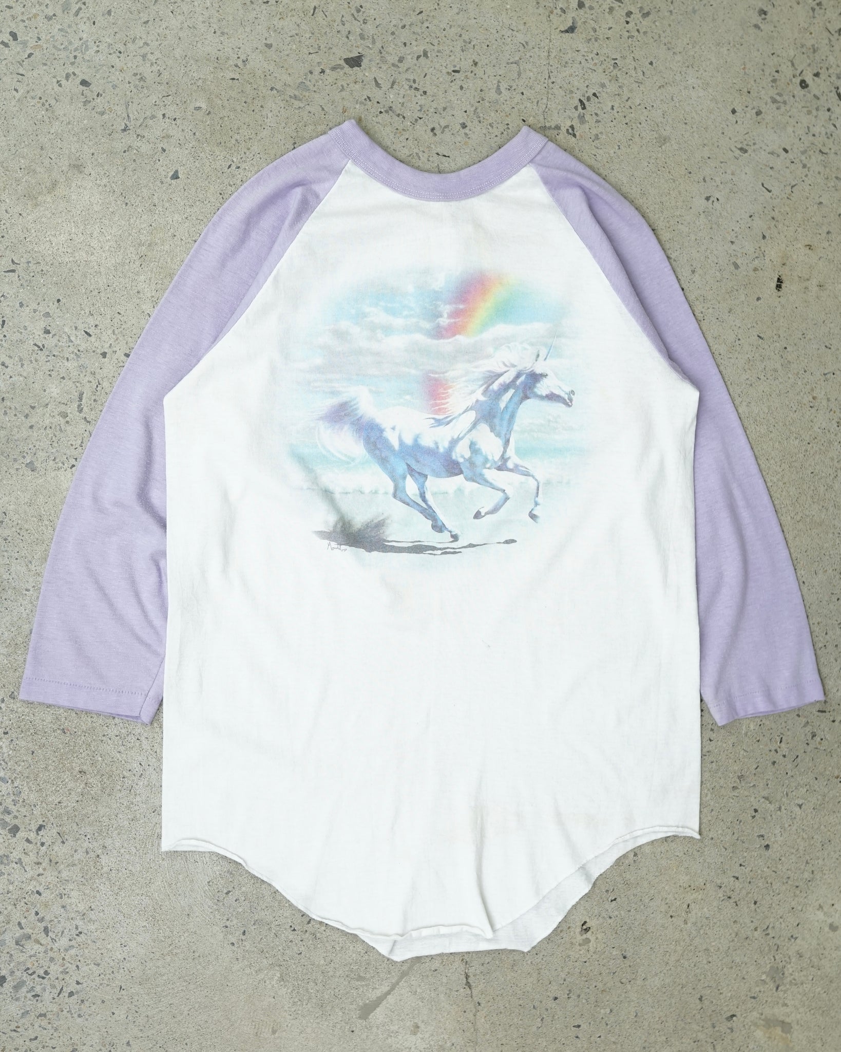 unicorn 1980 raglan shirt