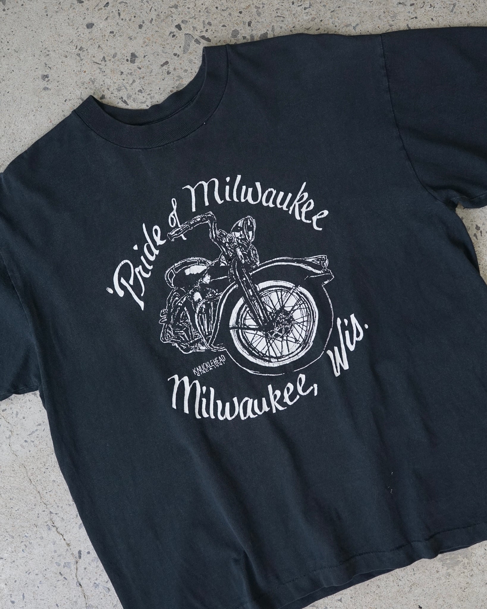 pride of milwaukee wisconsin motorcycle t-shirt