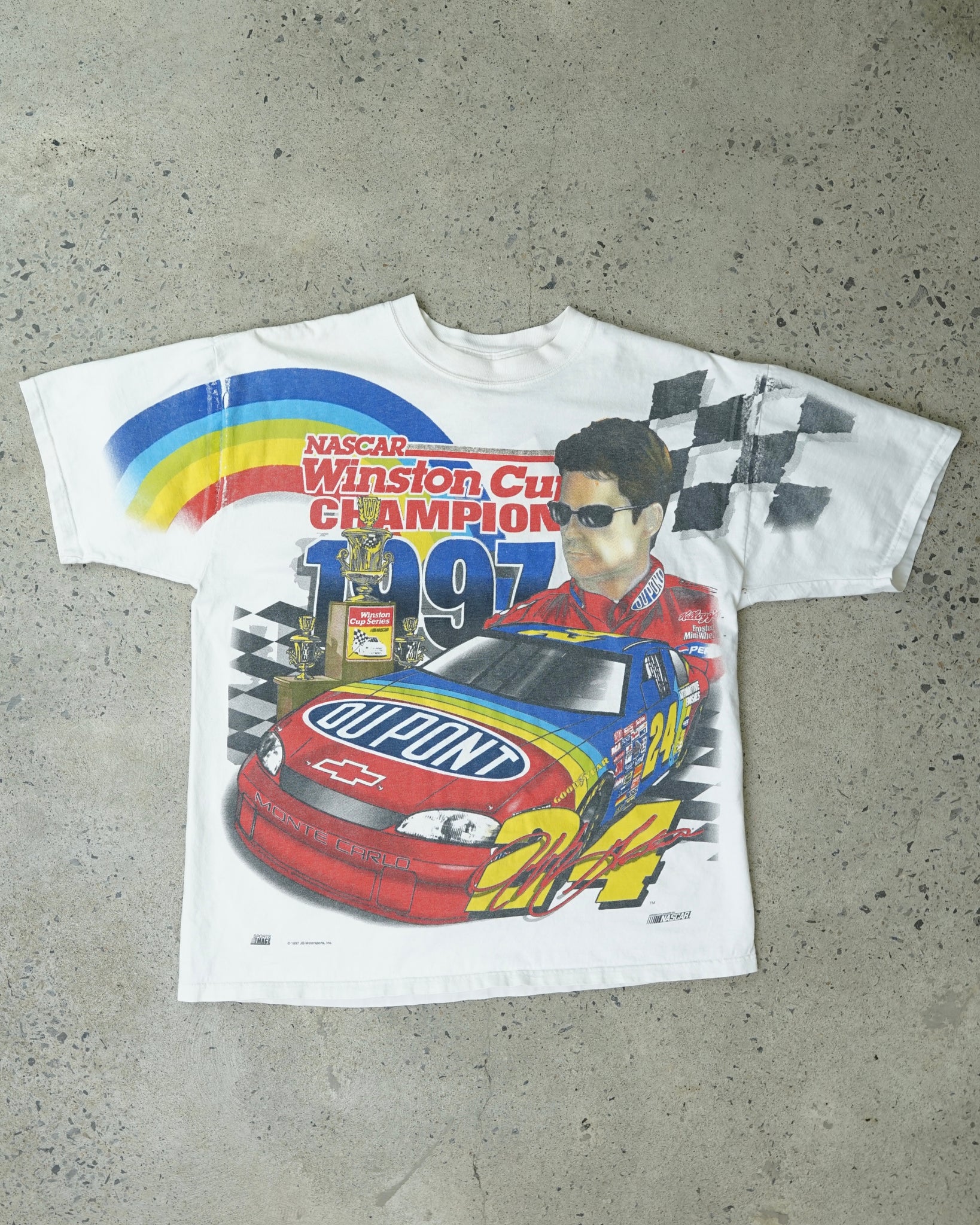 du pont nascar winston cup champion 1997 t-shirt - medium