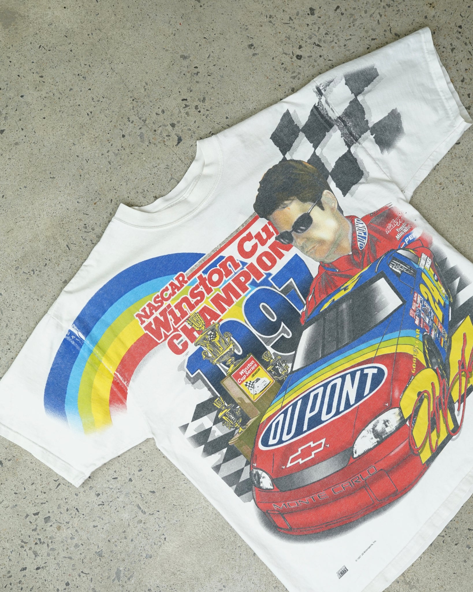 du pont nascar winston cup champion 1997 t-shirt - medium