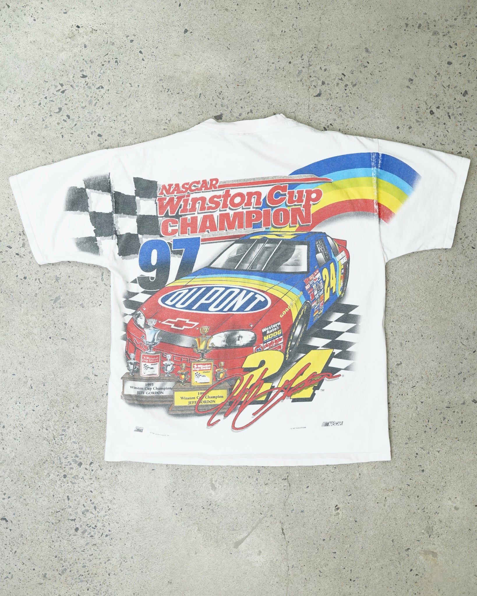 du pont nascar winston cup champion 1997 t-shirt - medium