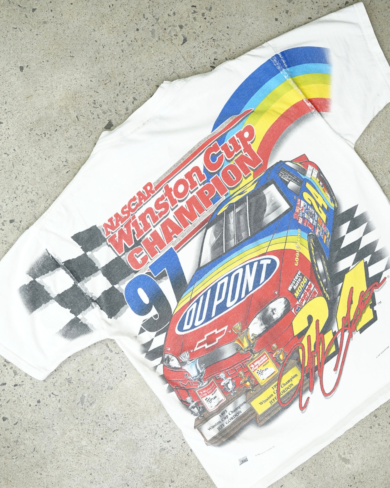 du pont nascar winston cup champion 1997 t-shirt - medium