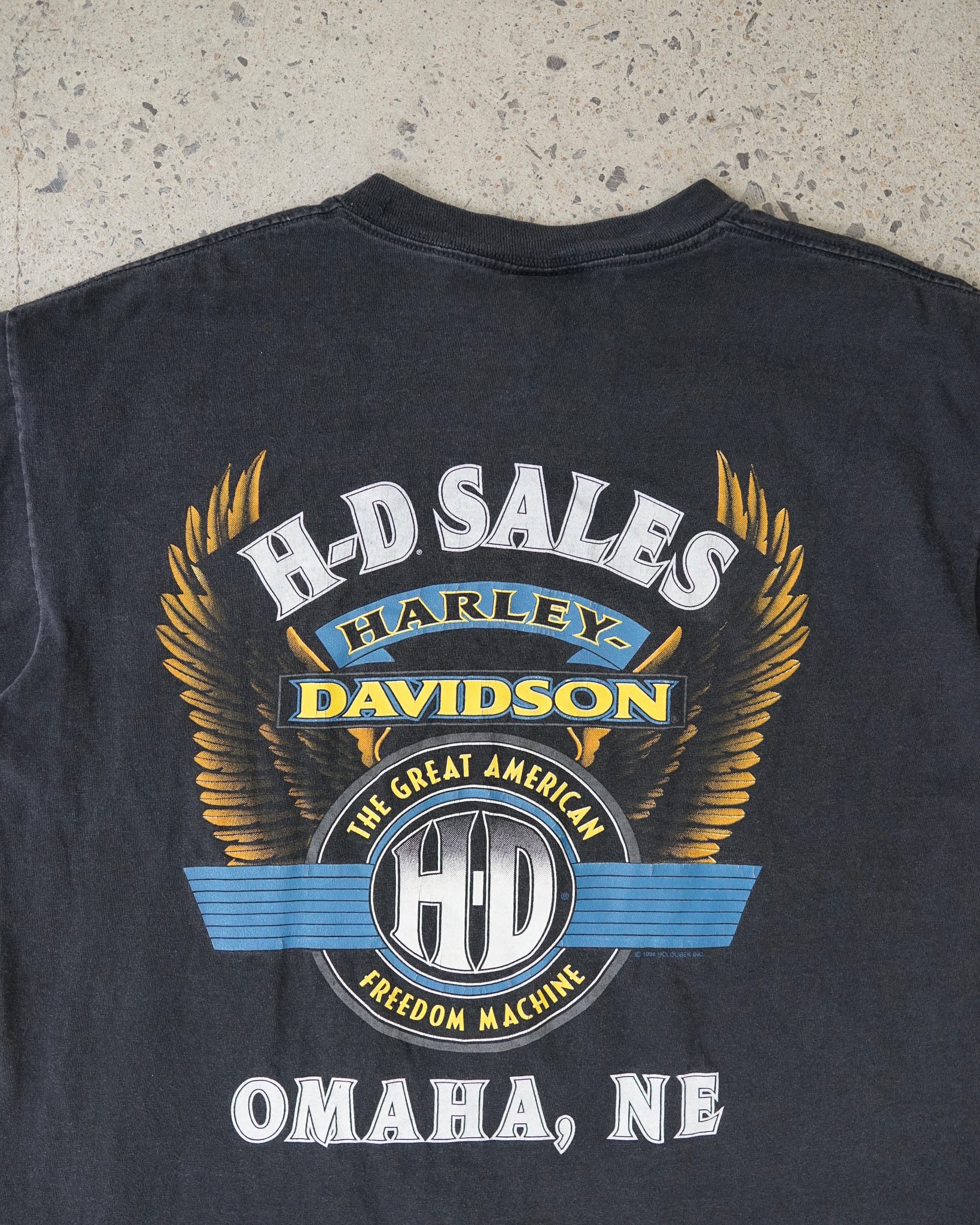 harley davidson nebraska 1994 t-shirt - large