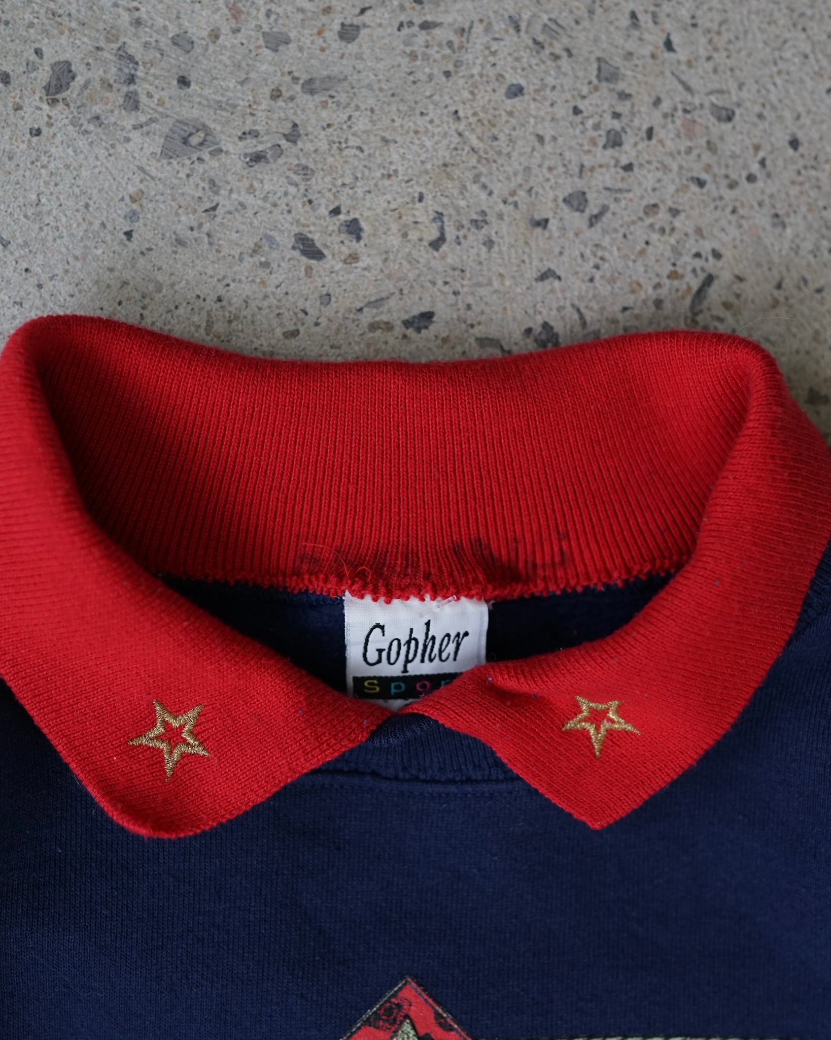 cute dog collared crewneck