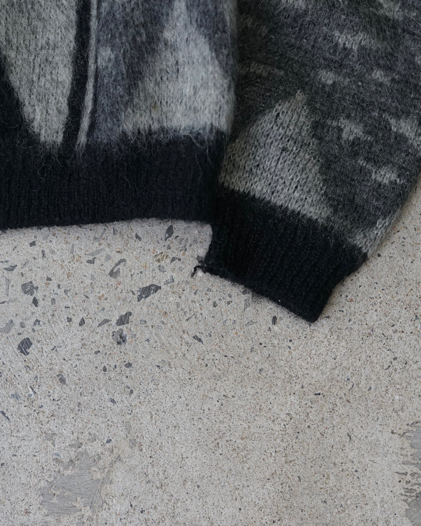 towncraft penney's mohair zip-up knit sweater