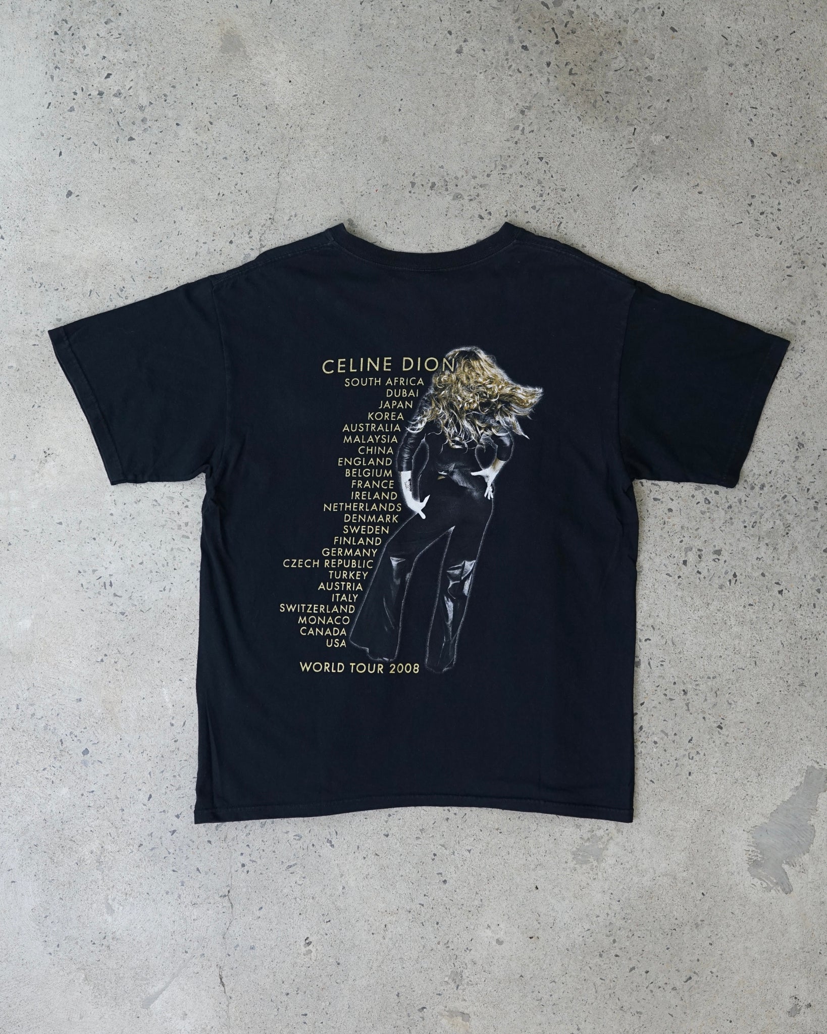celine dion world tour 2008 t-shirt