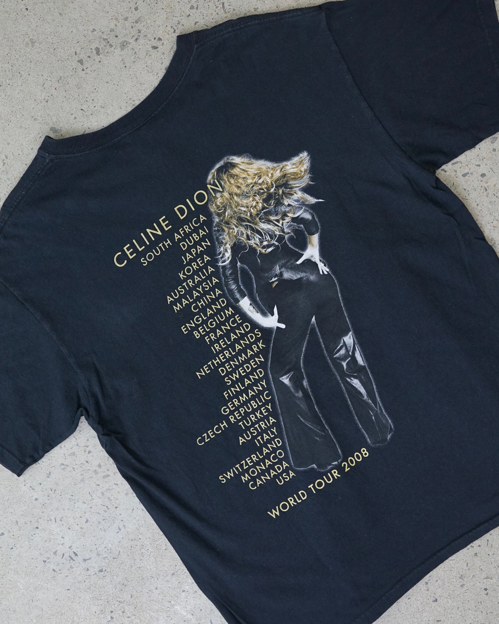 celine dion world tour 2008 t-shirt