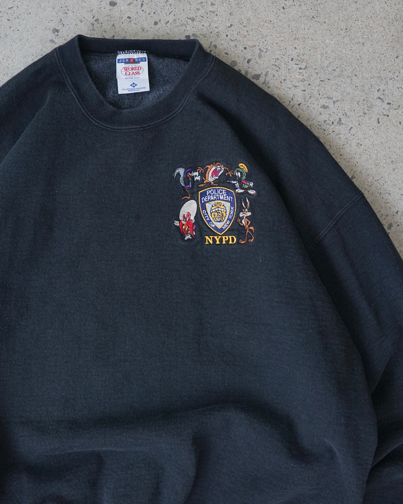 looney tunes new york police department crewneck