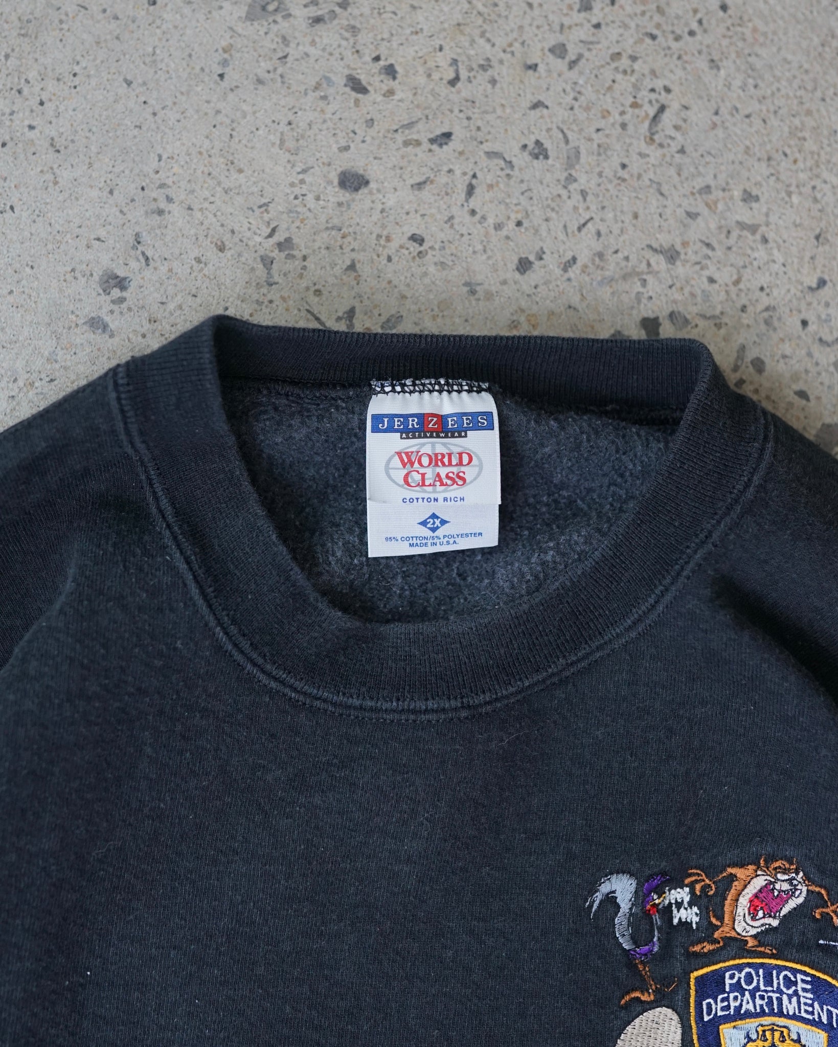 looney tunes new york police department crewneck